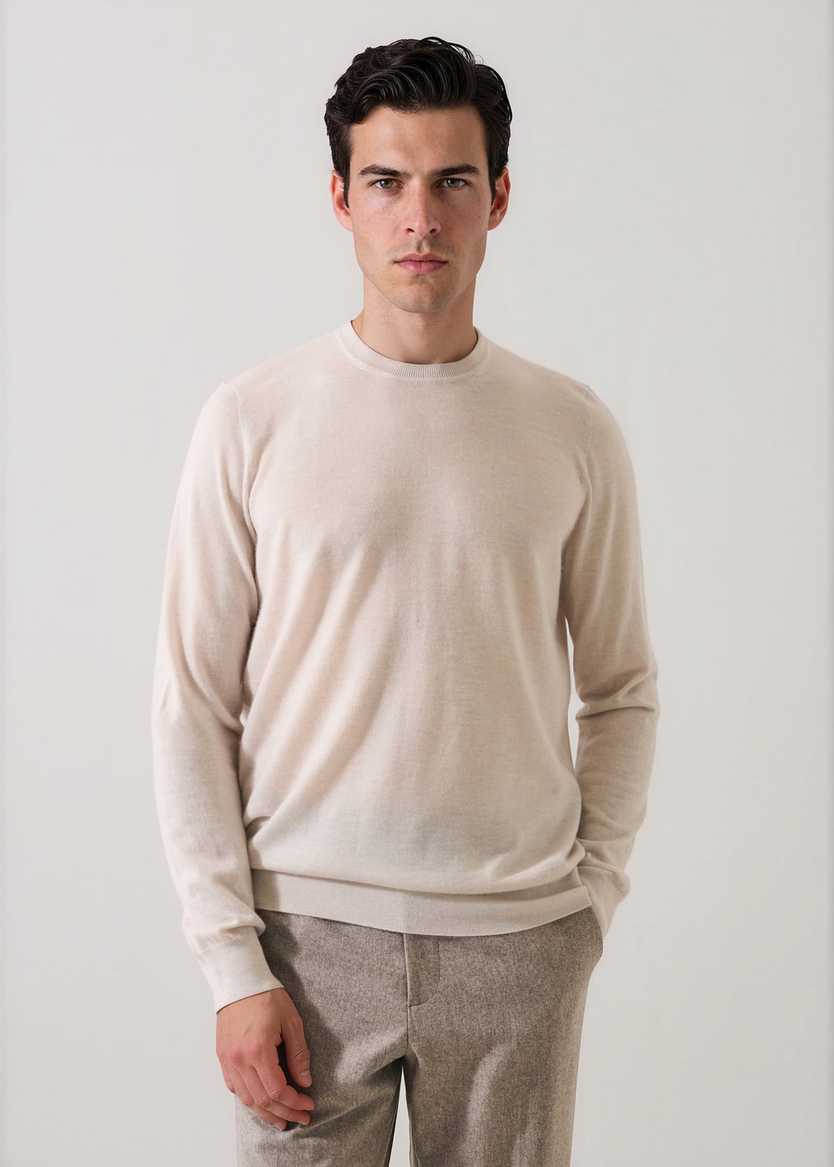 Fine Gauge Cashmere Crew Neck - PATRICK ASSARAF