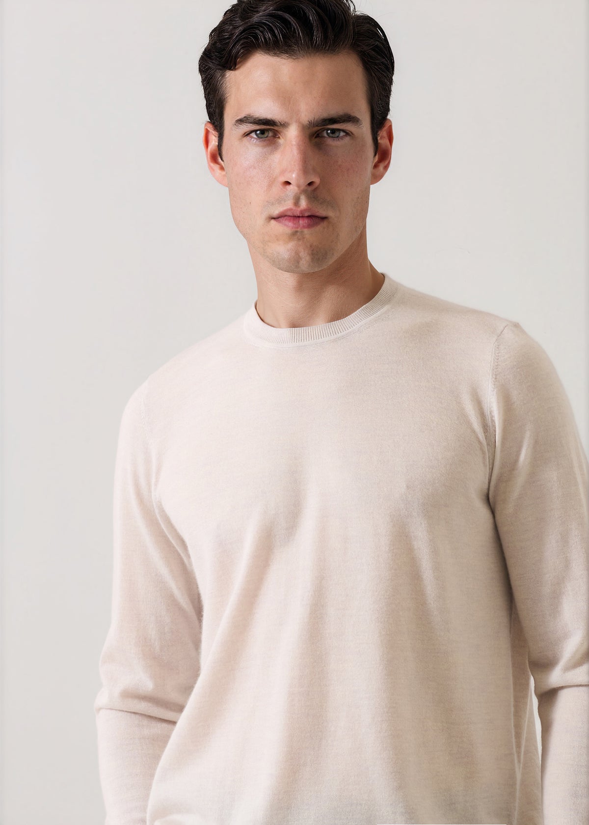 Fine Gauge Cashmere Crew Neck - PATRICK ASSARAF