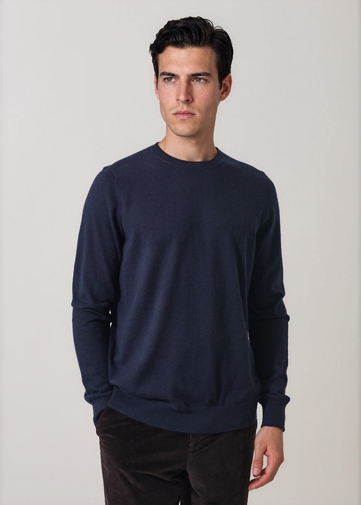 Fine Gauge Cashmere Crew Neck - PATRICK ASSARAF
