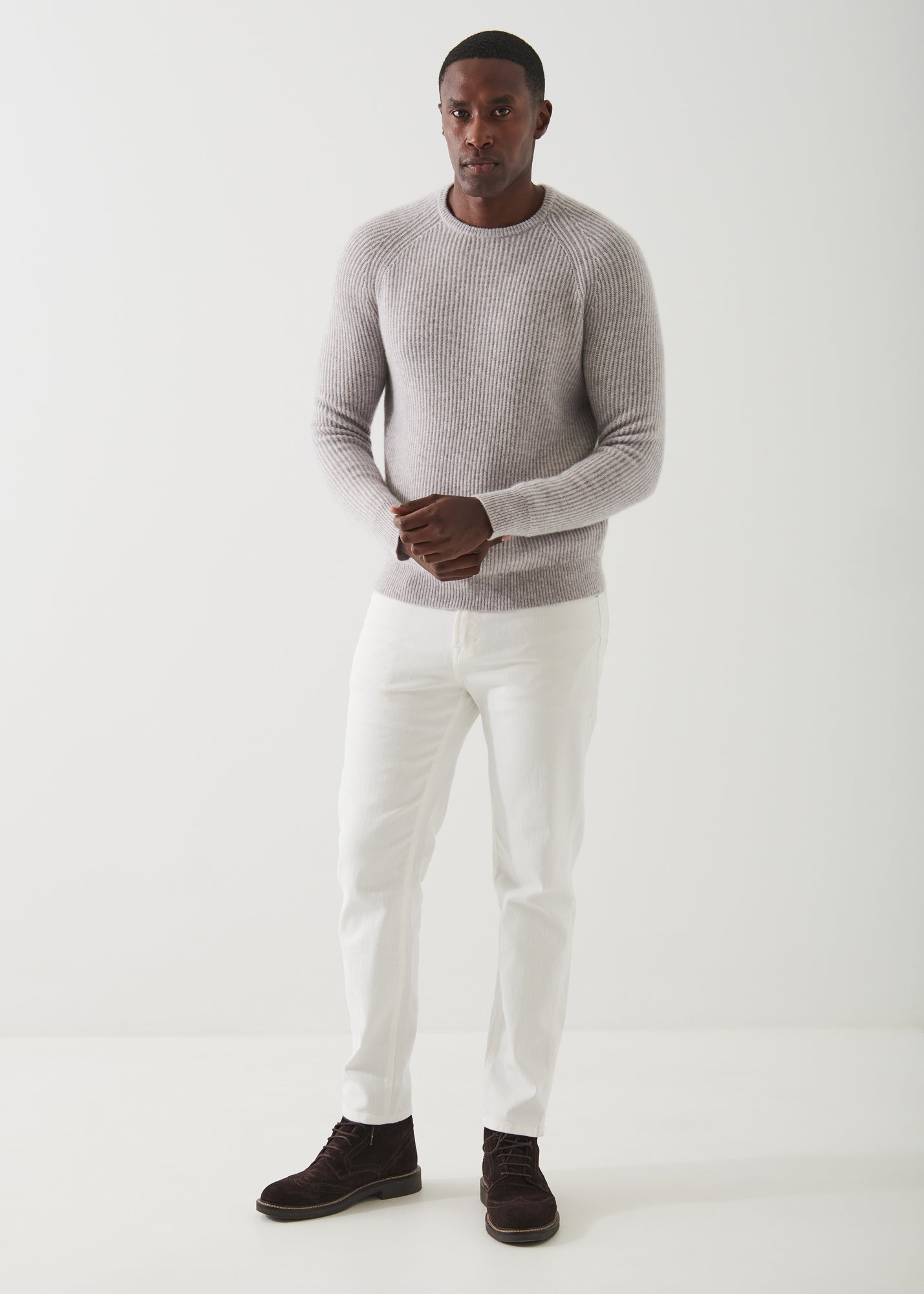 Ribbed Cashmere Crewneck - PATRICK ASSARAF