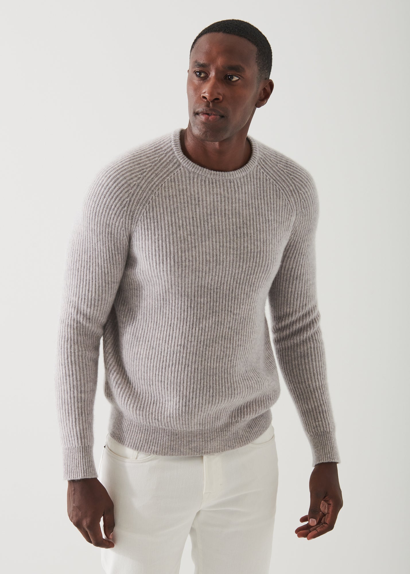 Ribbed Cashmere Crewneck - PATRICK ASSARAF