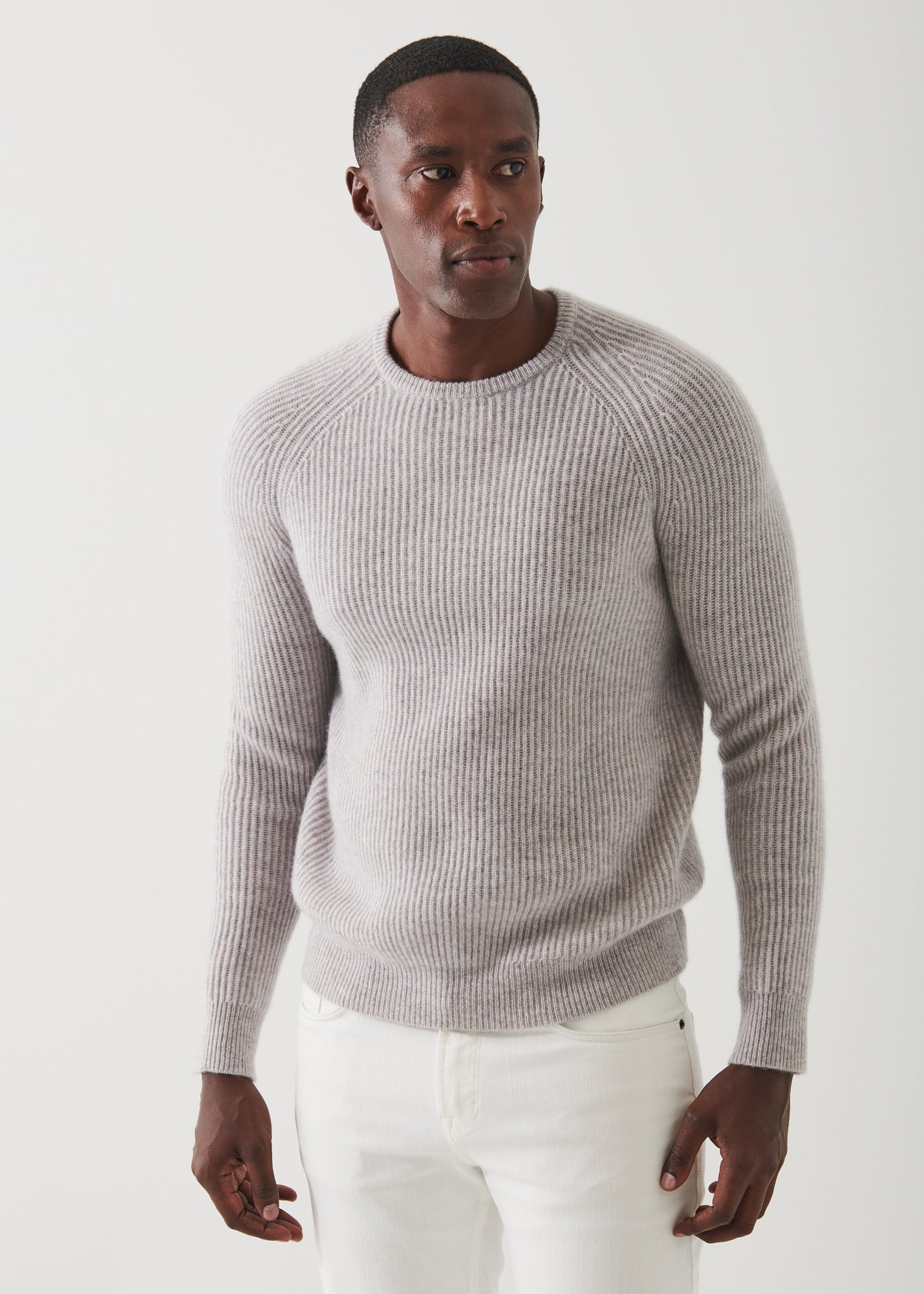 Ribbed Cashmere Crewneck - PATRICK ASSARAF