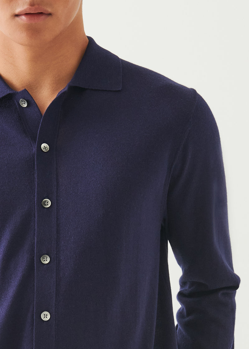 Silk Cashmere Button Front Shirt