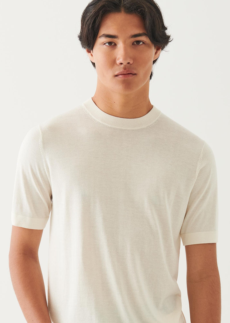 Silk Cashmere Blend Short Sleeve Crewneck