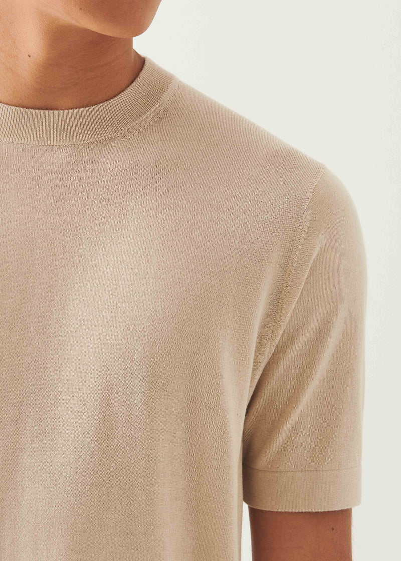 Silk Cashmere Blend Short Sleeve Crewneck