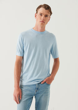 Silk Cashmere Blend Short Sleeve Crewneck