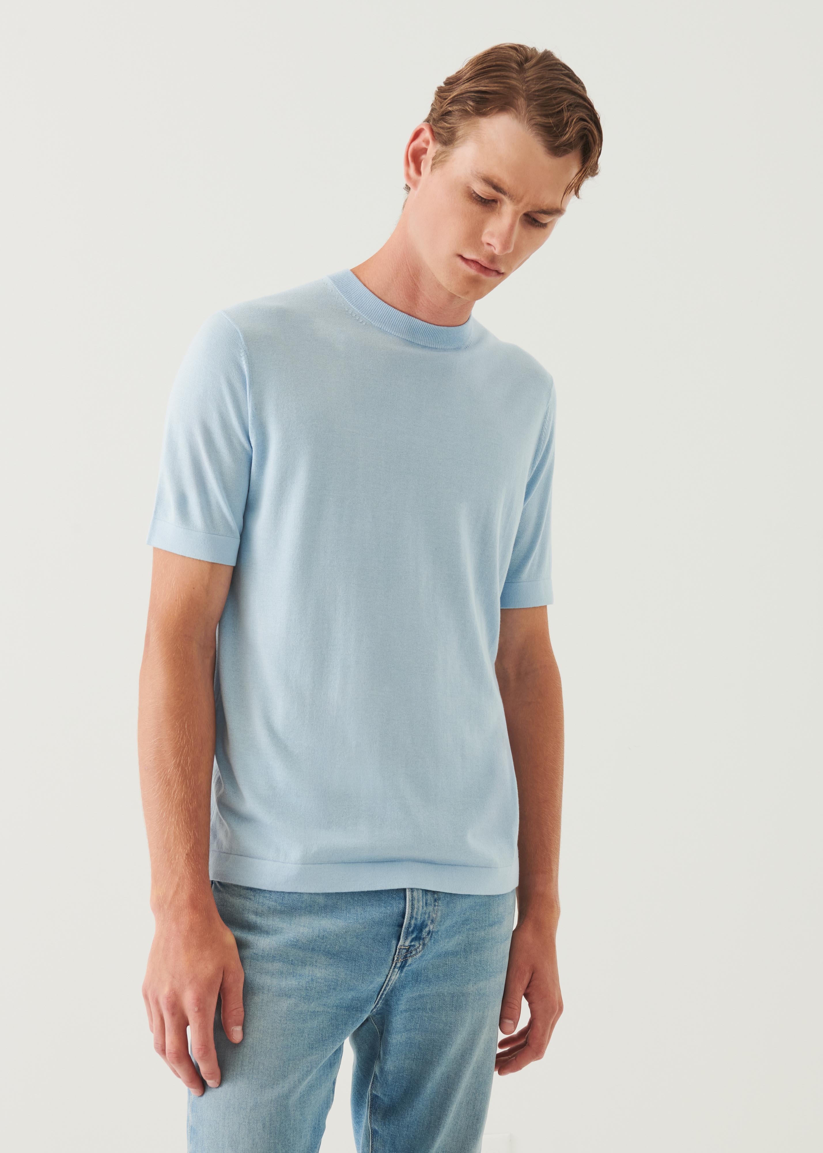 Silk Cashmere Blend Short Sleeve Crewneck