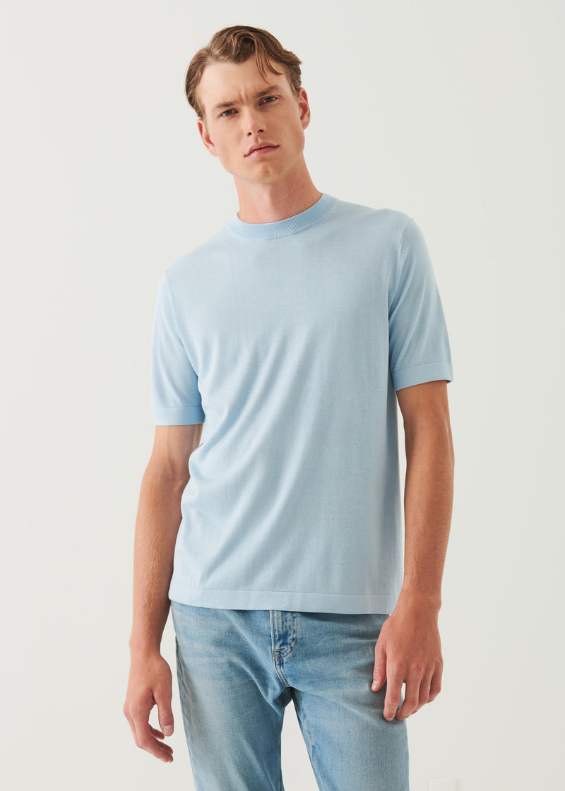 Silk Cashmere Blend Short Sleeve Crewneck