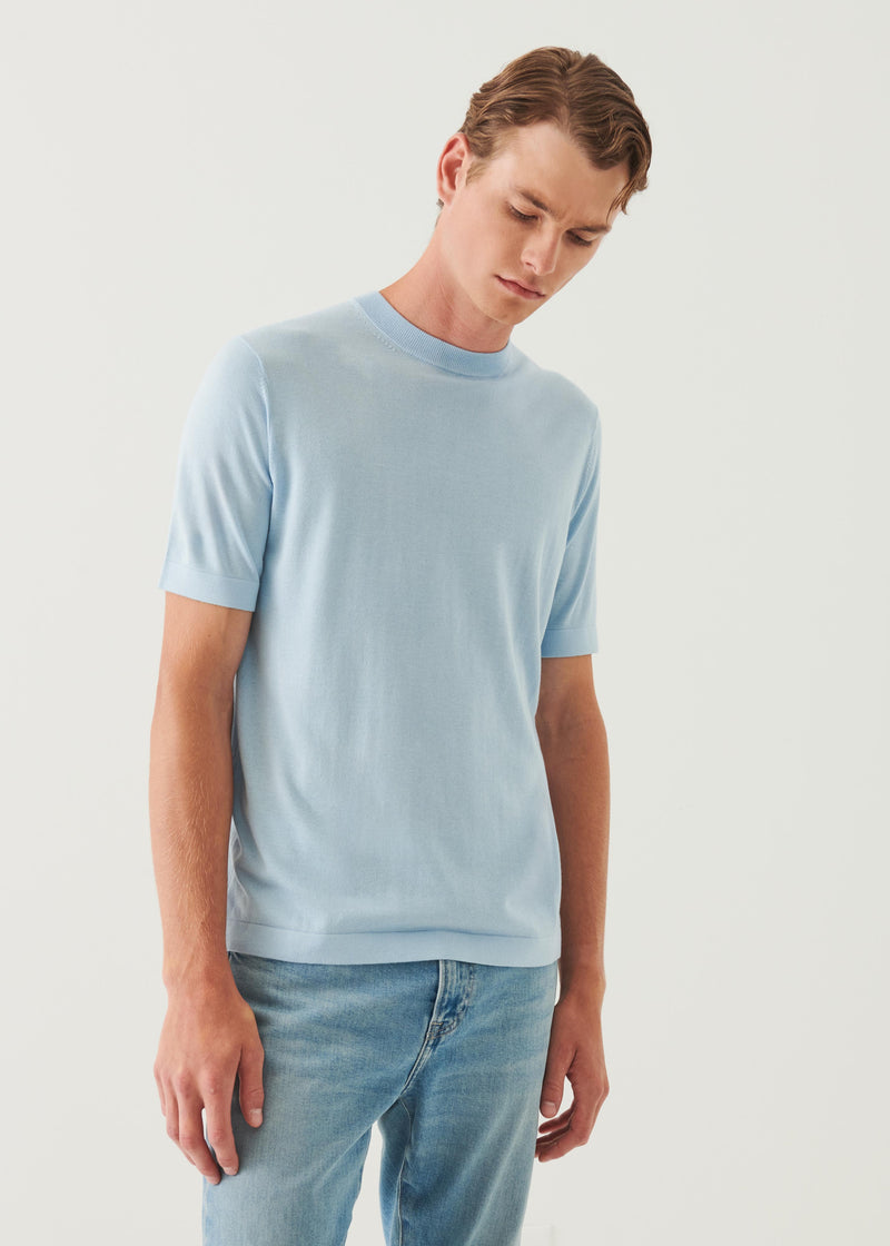 Silk Cashmere Blend Short Sleeve Crewneck