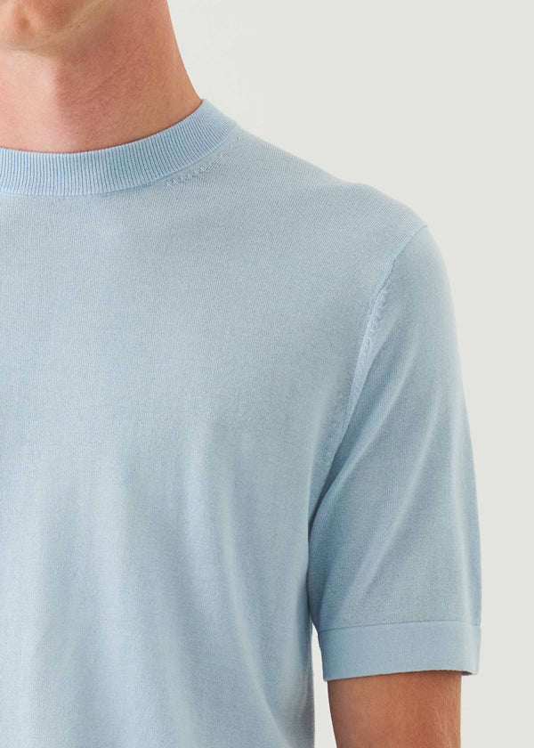 Silk Cashmere Blend Short Sleeve Crewneck