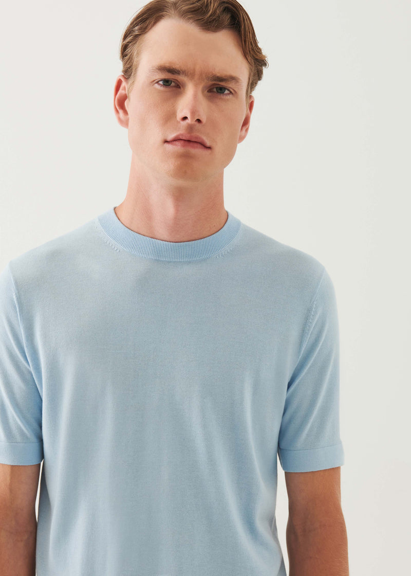 Silk Cashmere Blend Short Sleeve Crewneck