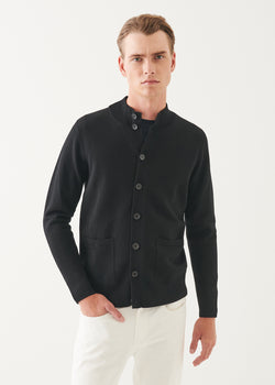 Double Face Merino Button Up Cardigan