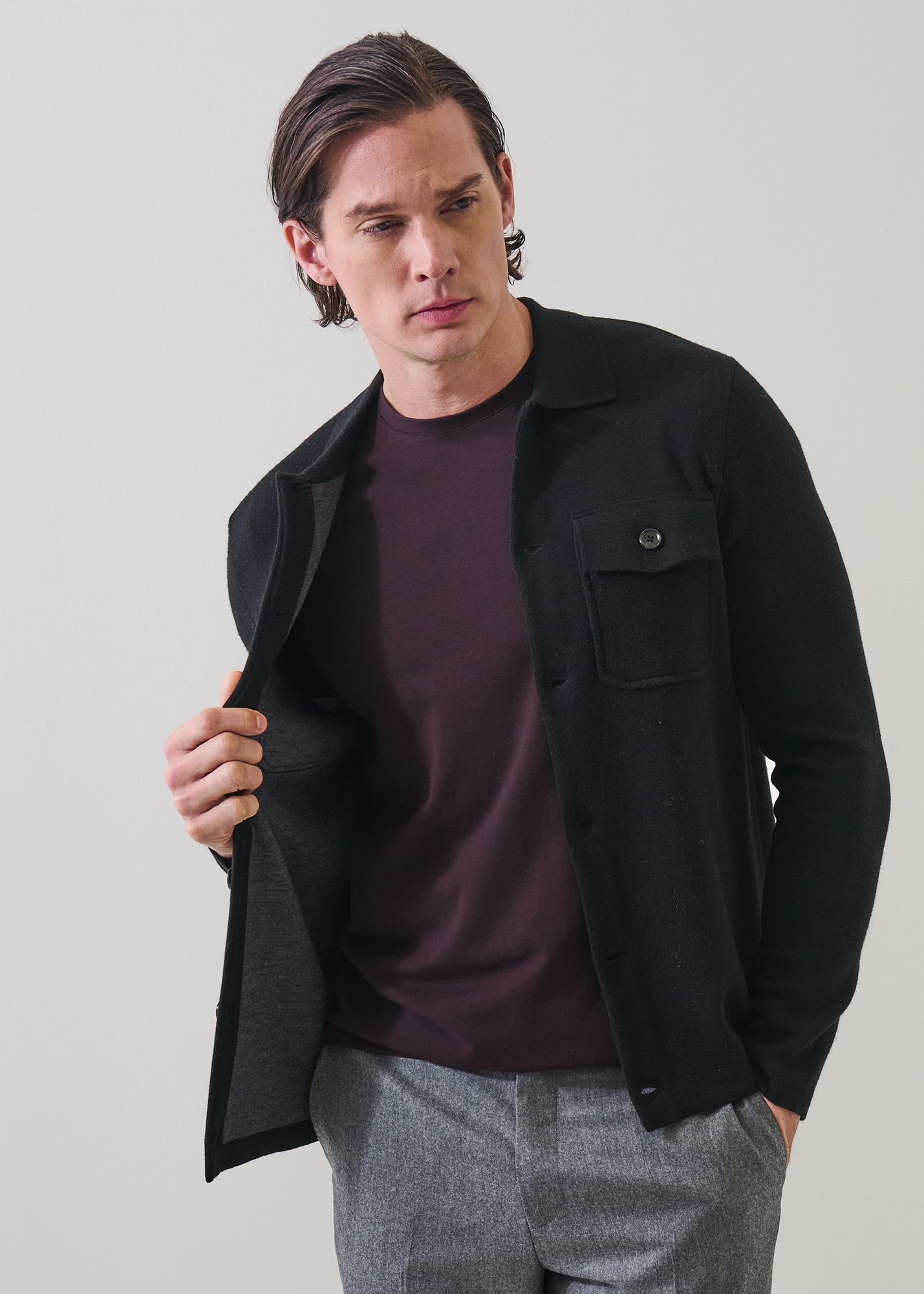 Double Face Merino Utility Jacket - PATRICK ASSARAF