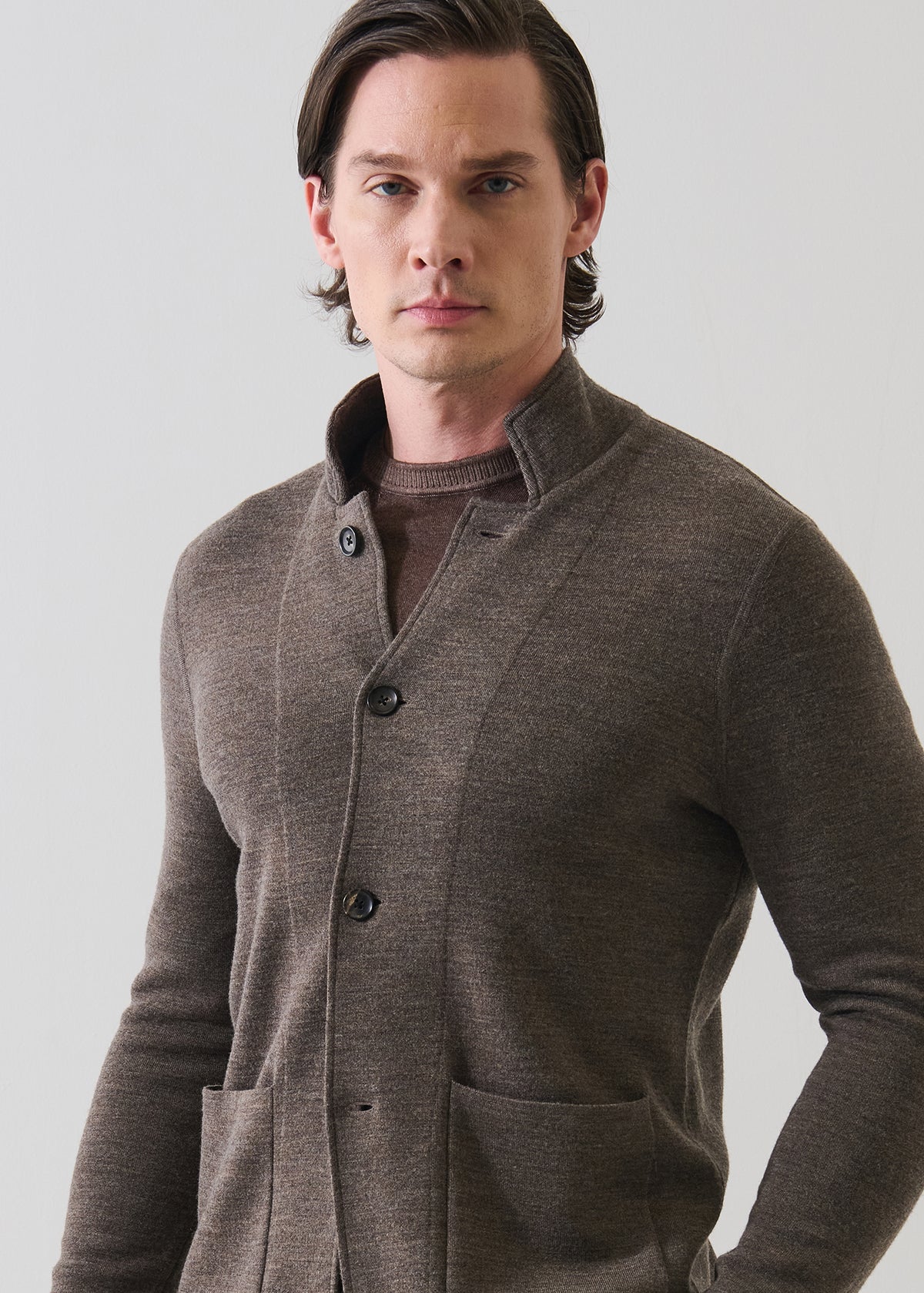 Double Face Merino Button Front Jacket - PATRICK ASSARAF