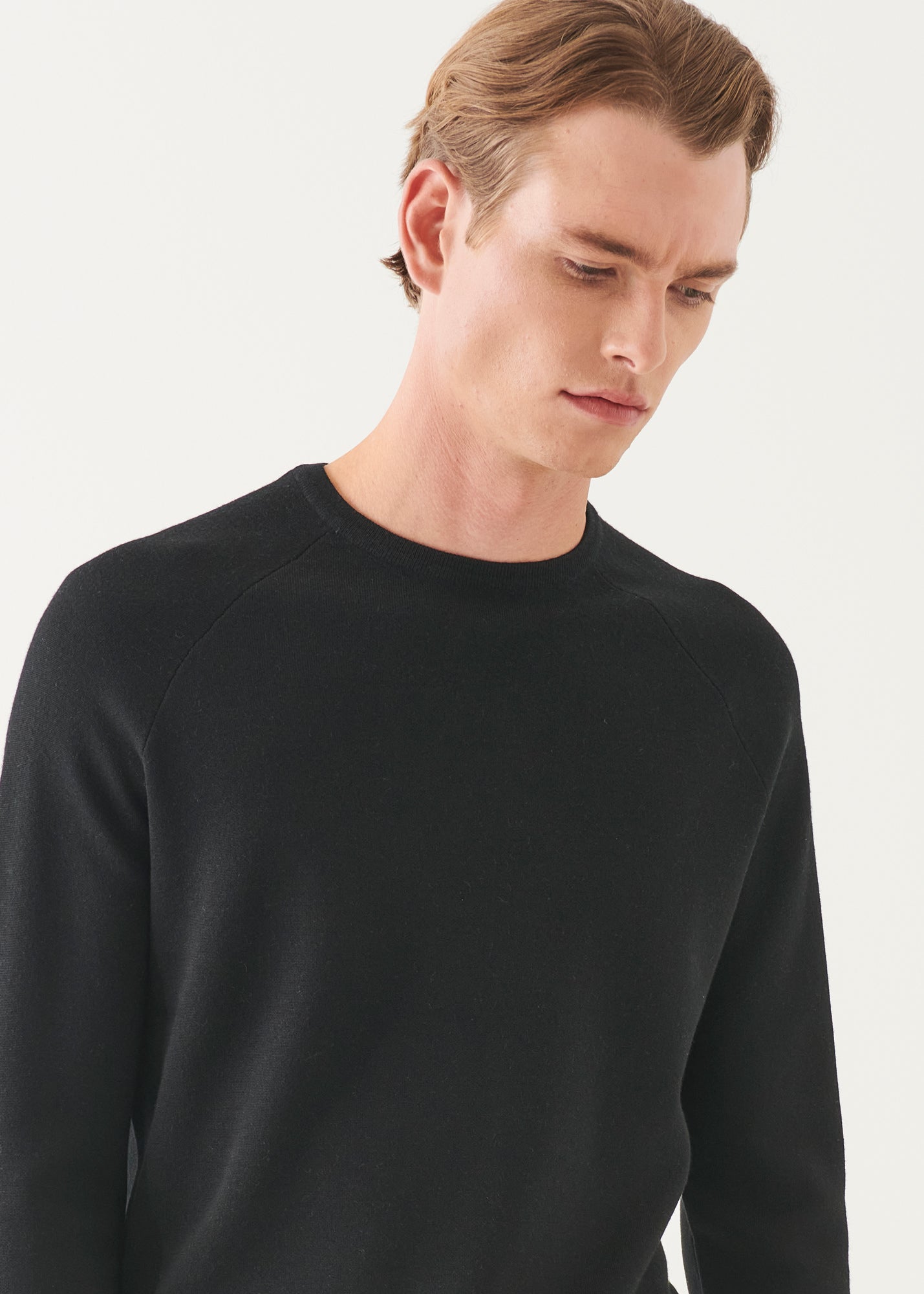 Double Face Merino Raglan Crewneck