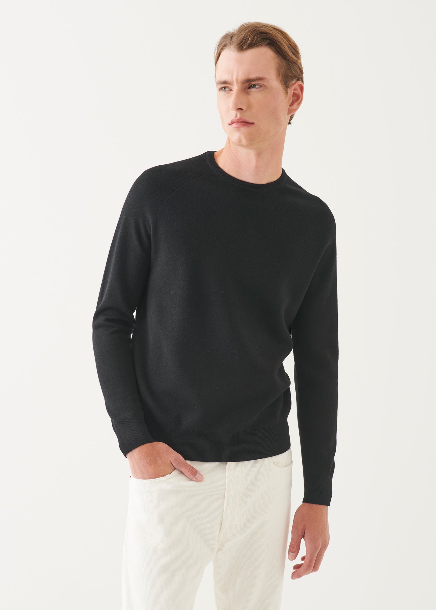 Double Face Merino Raglan Crewneck