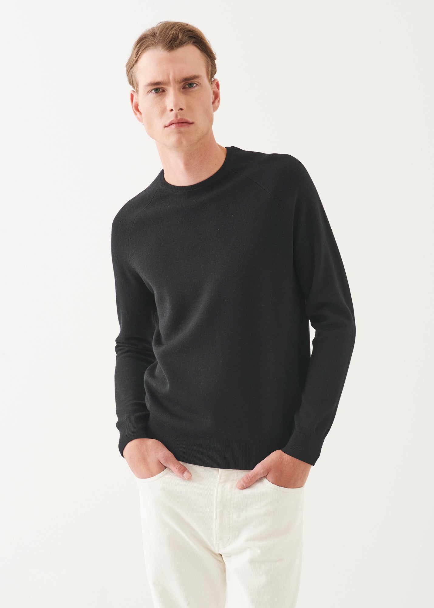 Double Face Merino Raglan Crewneck