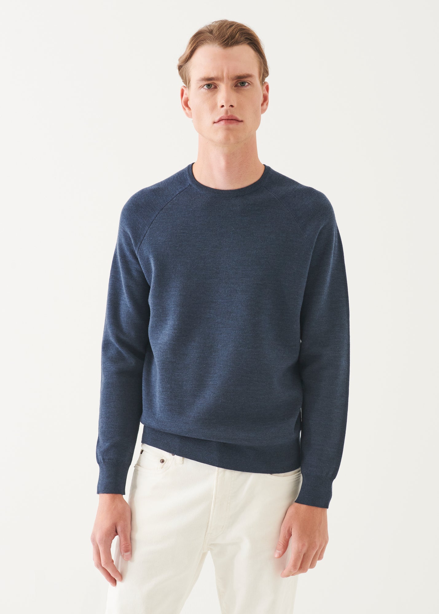 Double Face Merino Raglan Crewneck
