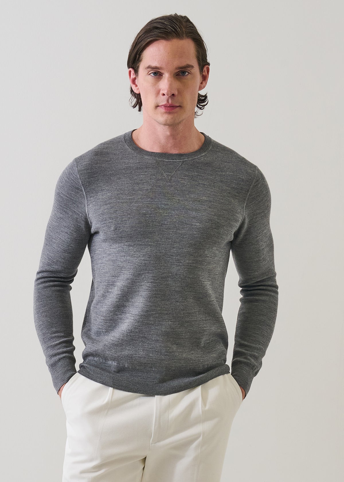 Double Face Merino Wool Crewneck - PATRICK ASSARAF