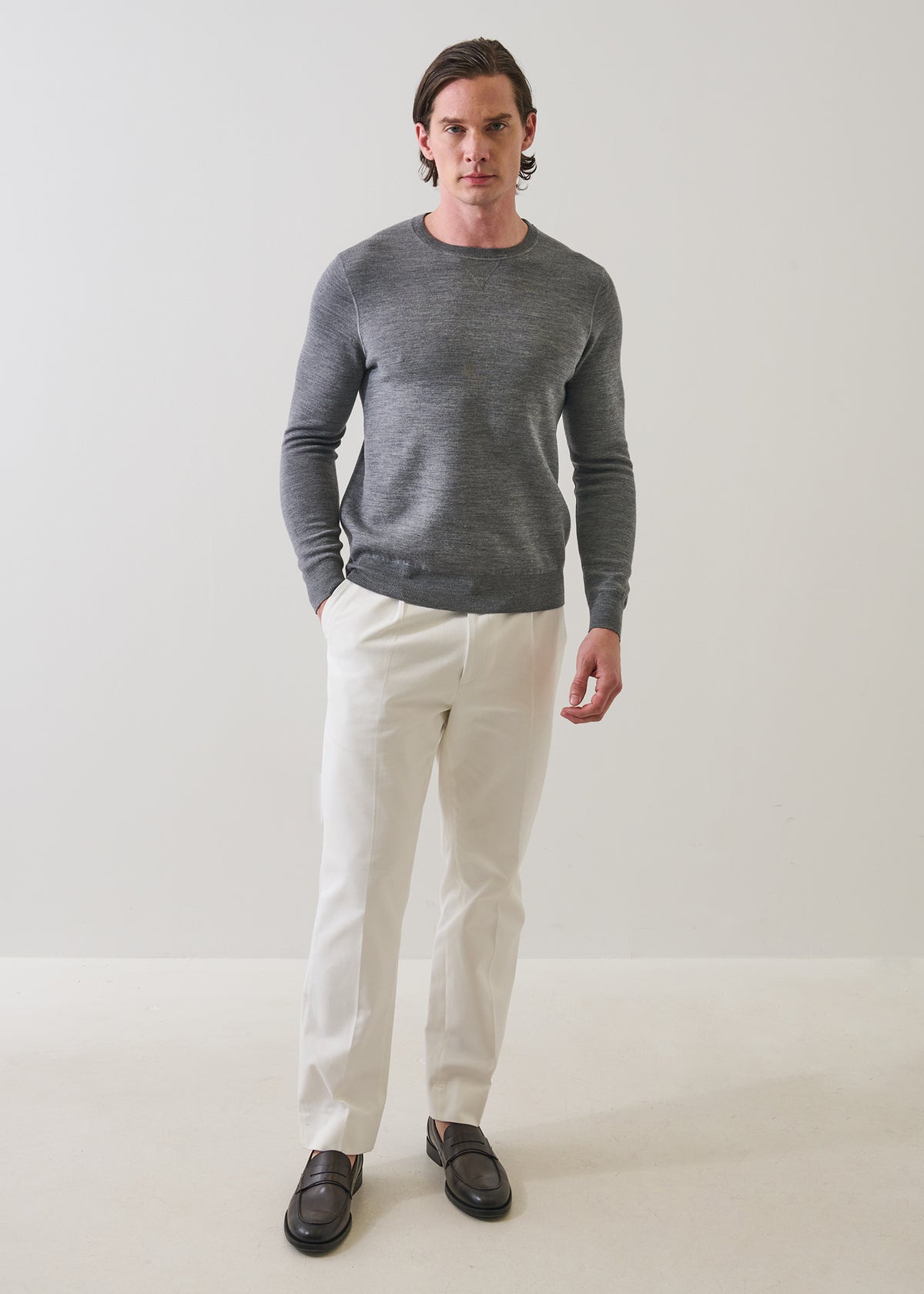 Double Face Merino Wool Crewneck - PATRICK ASSARAF