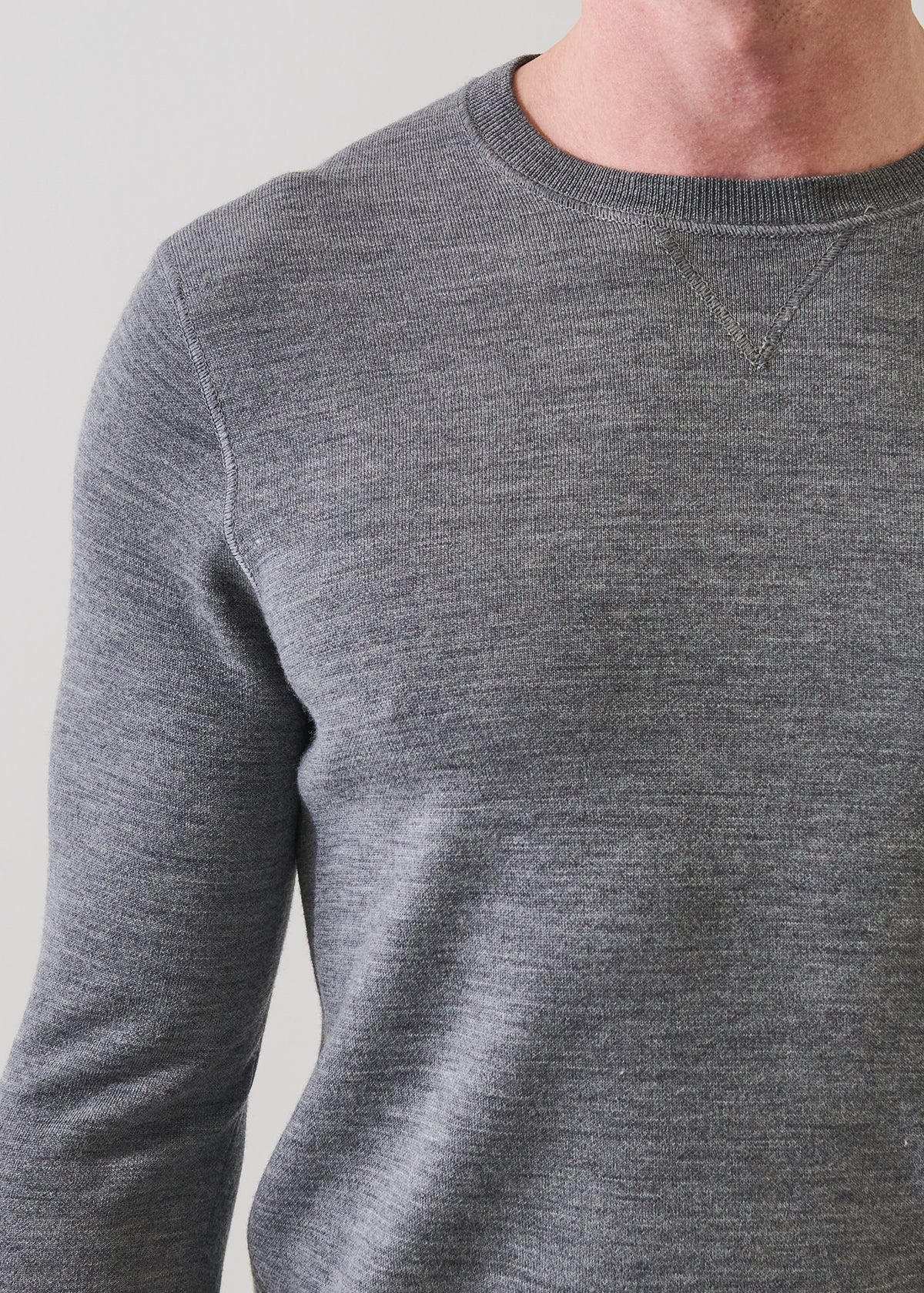 Double Face Merino Wool Crewneck - PATRICK ASSARAF