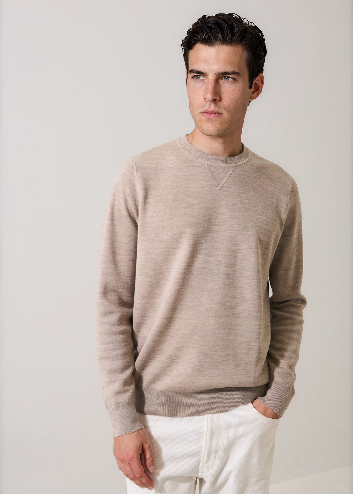 Double Face Merino Wool Crewneck - PATRICK ASSARAF