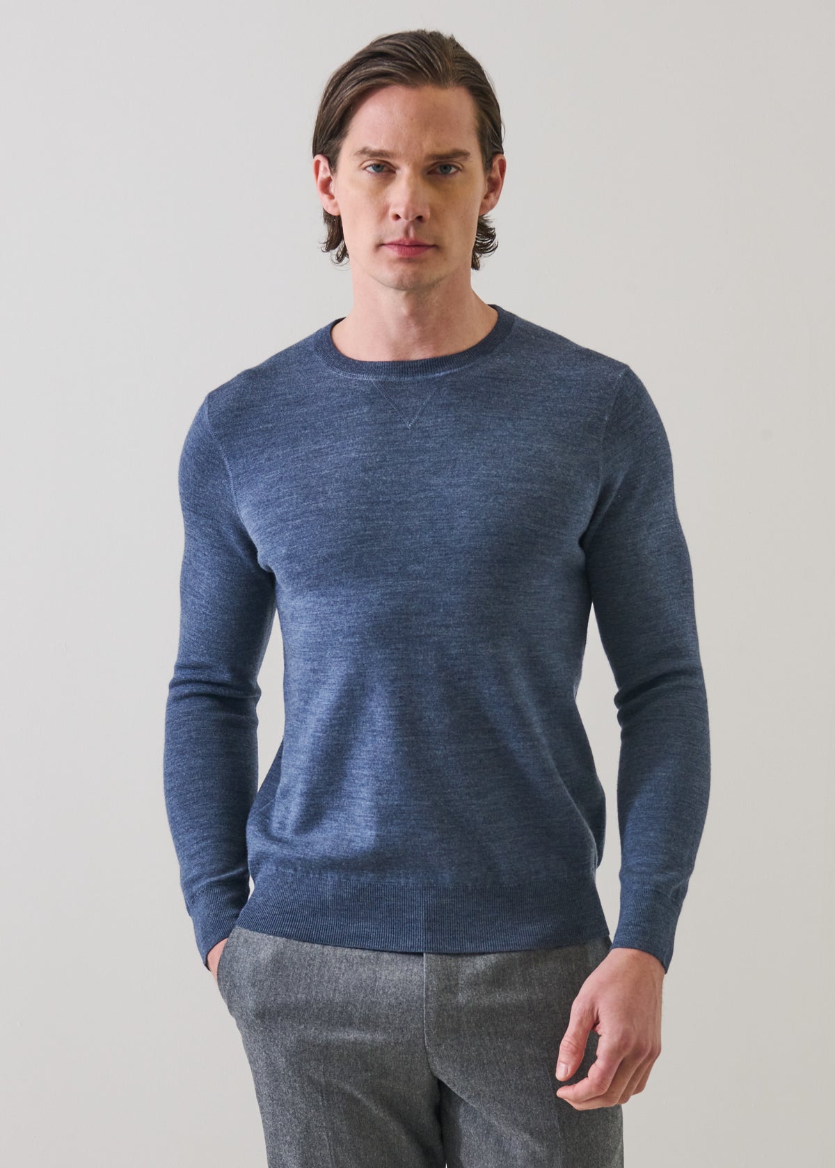 Double Face Merino Wool Crewneck - PATRICK ASSARAF