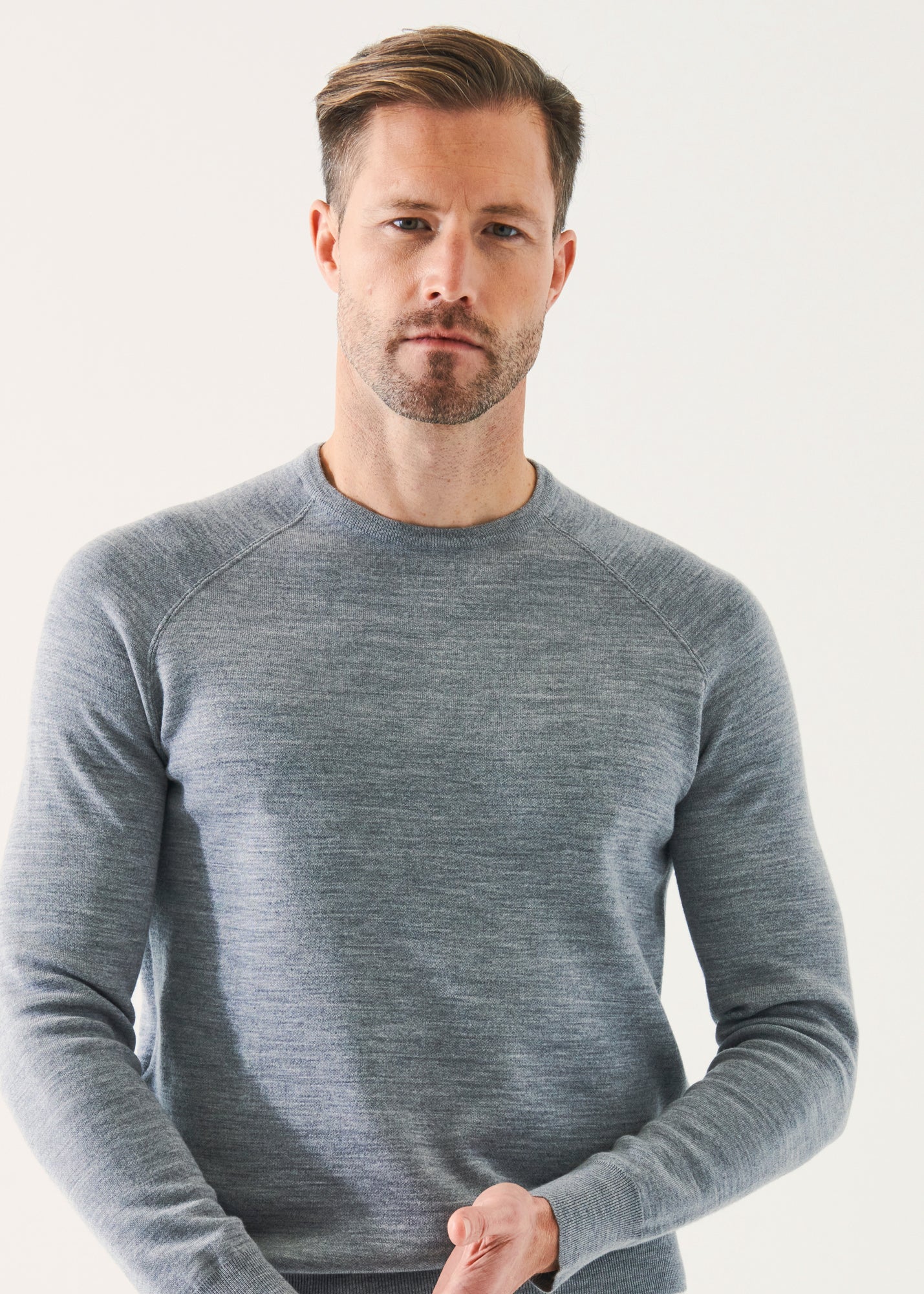 DOUBLE-FACE CREWNECK SWEATER | PATRICK ASSARAF.