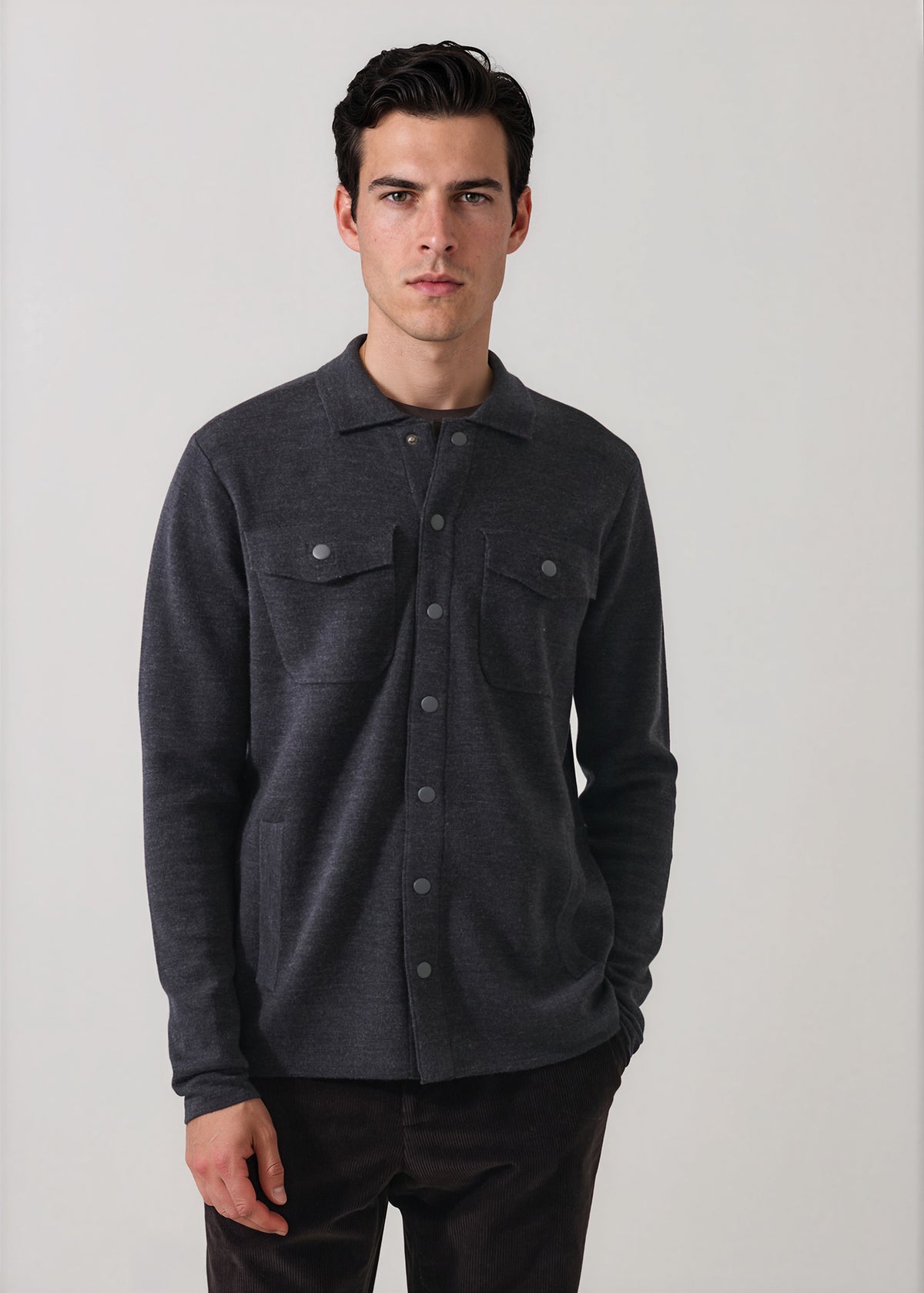 Double Face Merino Wool Utility Jacket - PATRICK ASSARAF