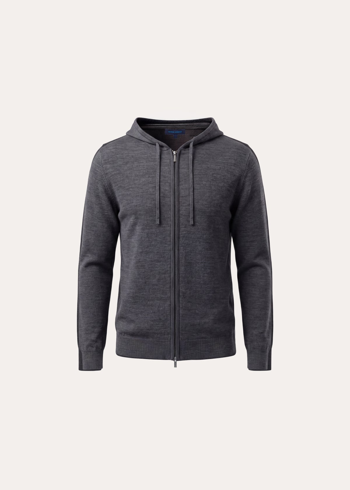 Double Face Merino Wool Full Zip Hoodie - PATRICK ASSARAF