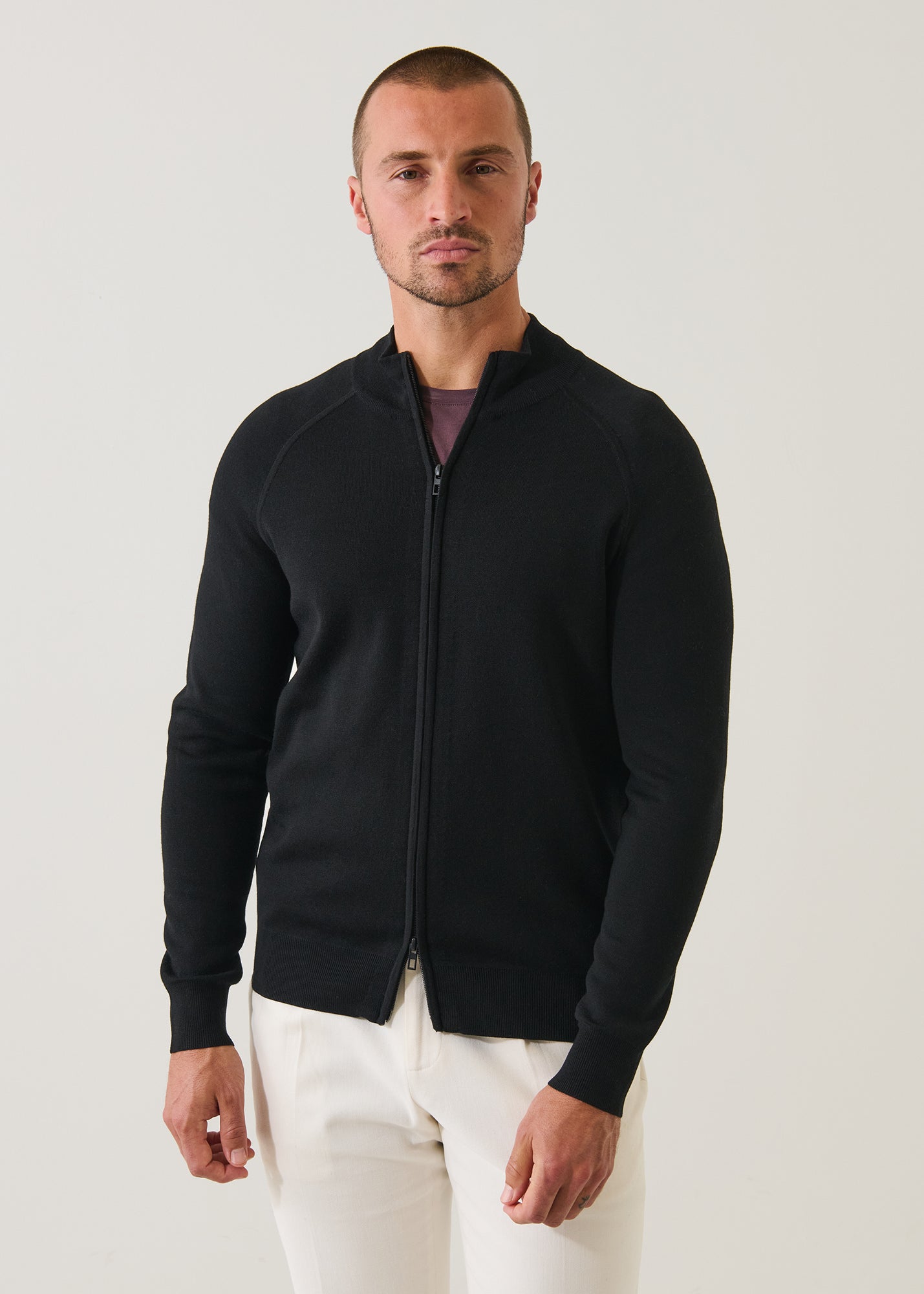 Double Face Merino Raglan Cardigan