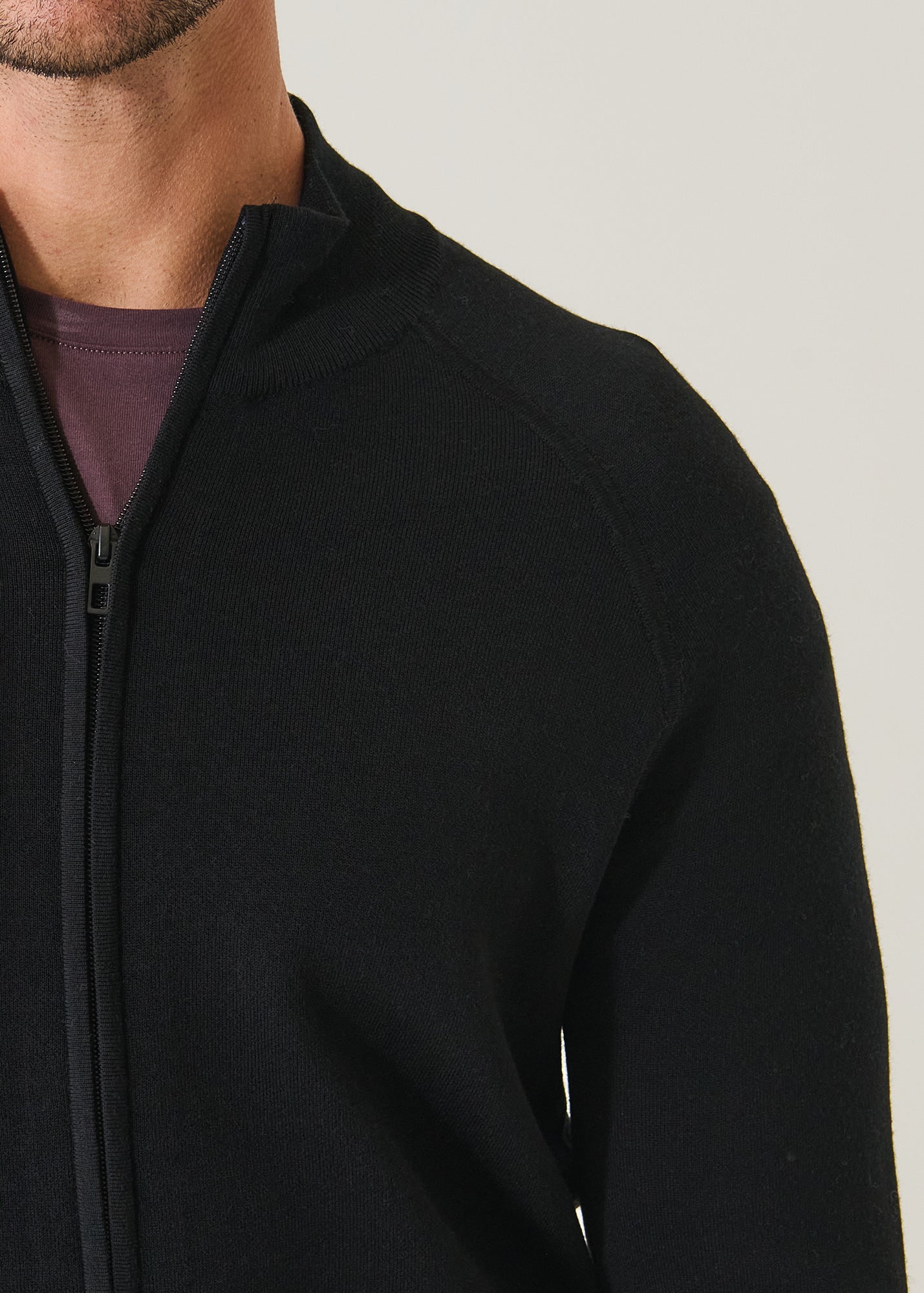 Double Face Merino Raglan Cardigan