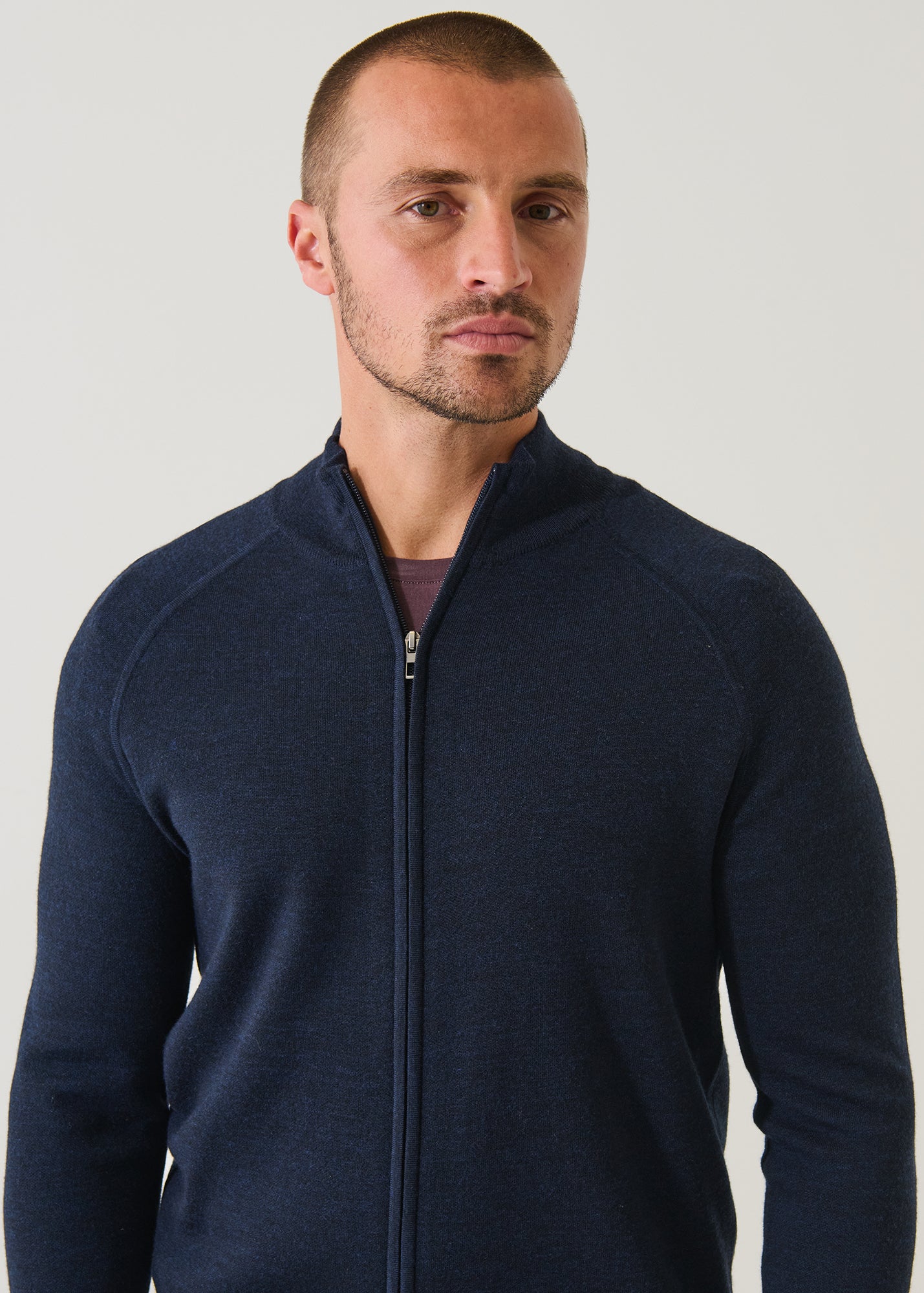 Double Face Merino Raglan Cardigan