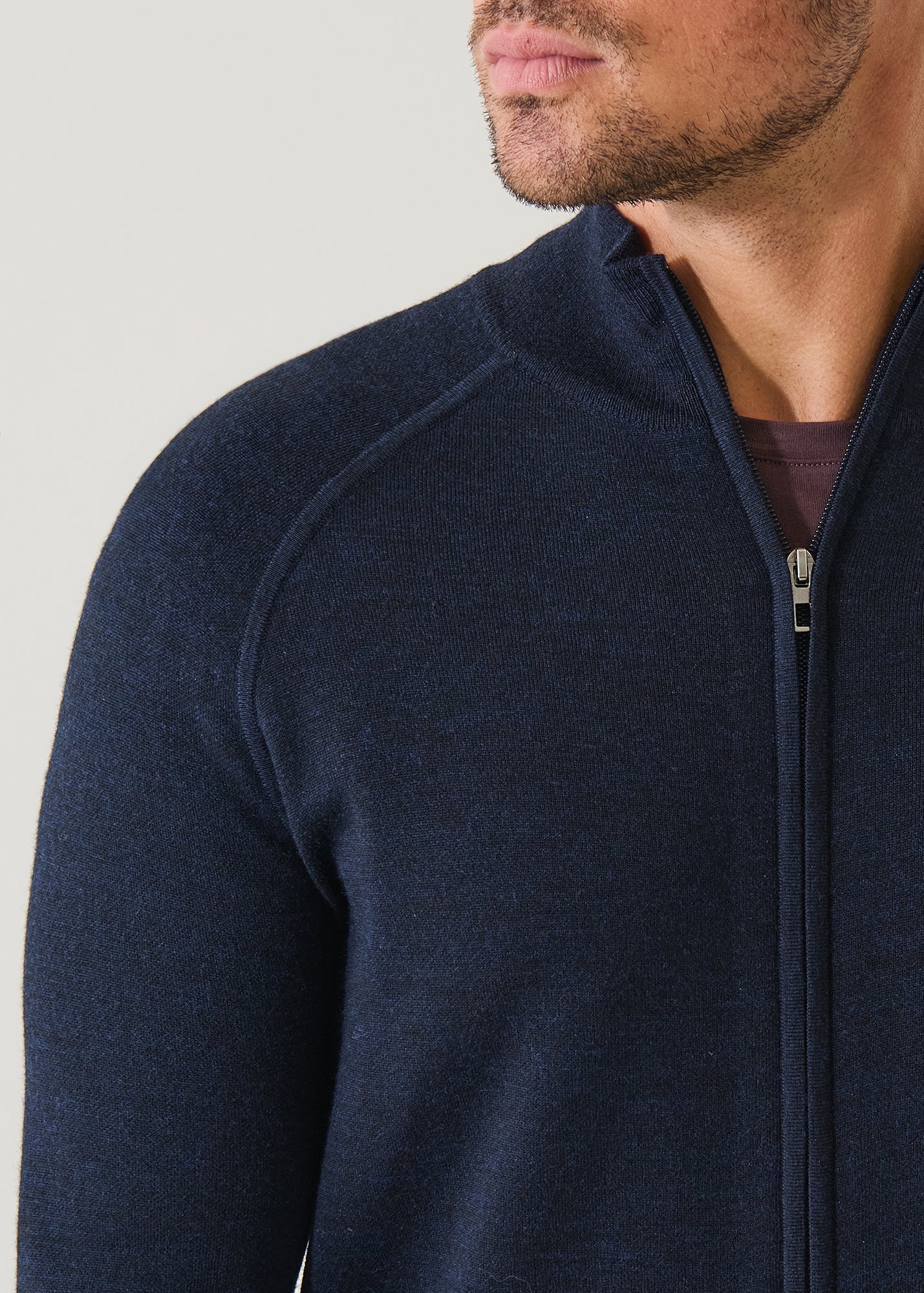 Double Face Merino Raglan Cardigan