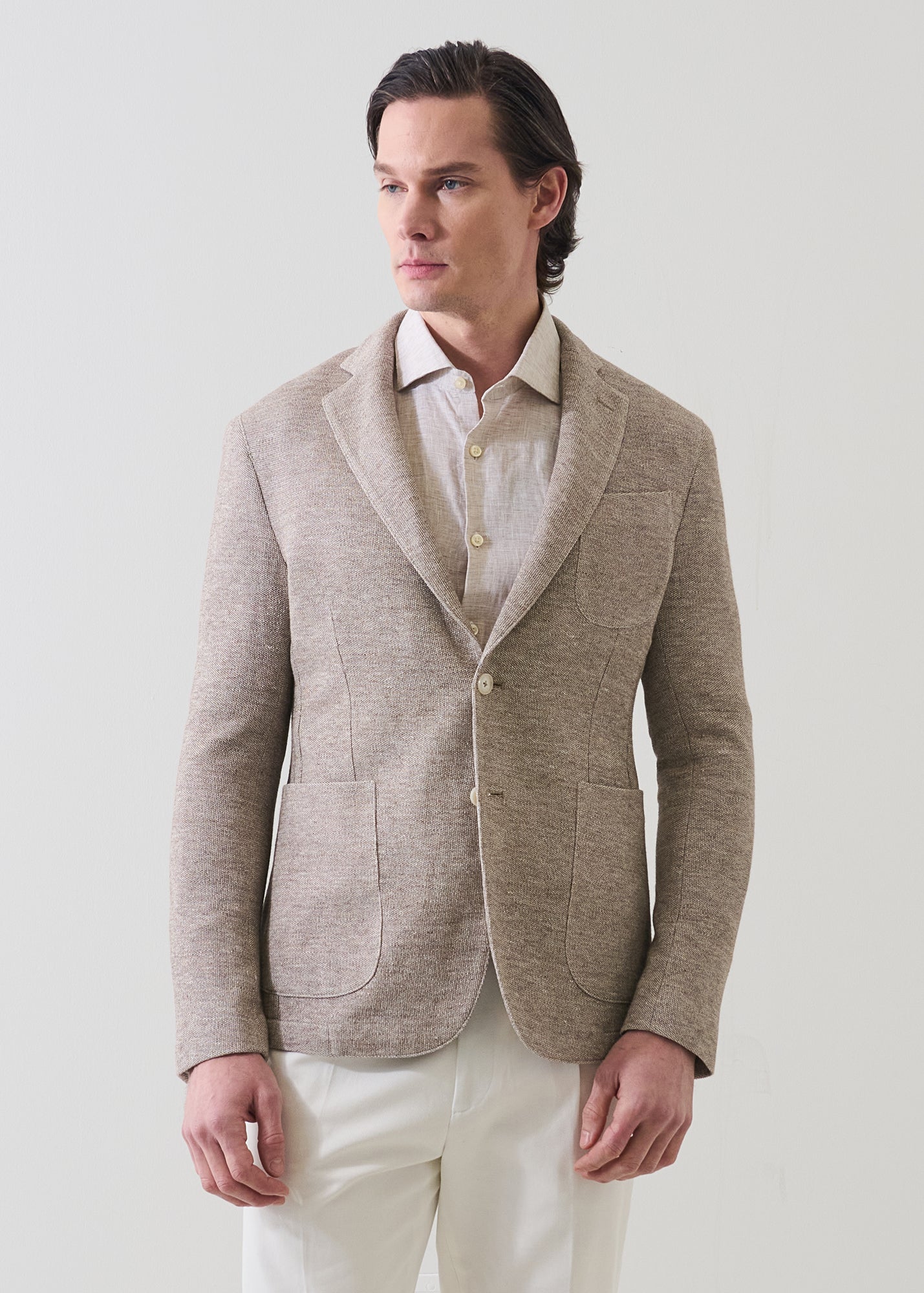 Double Face Cotton-Linen Knit Blazer - PATRICK ASSARAF