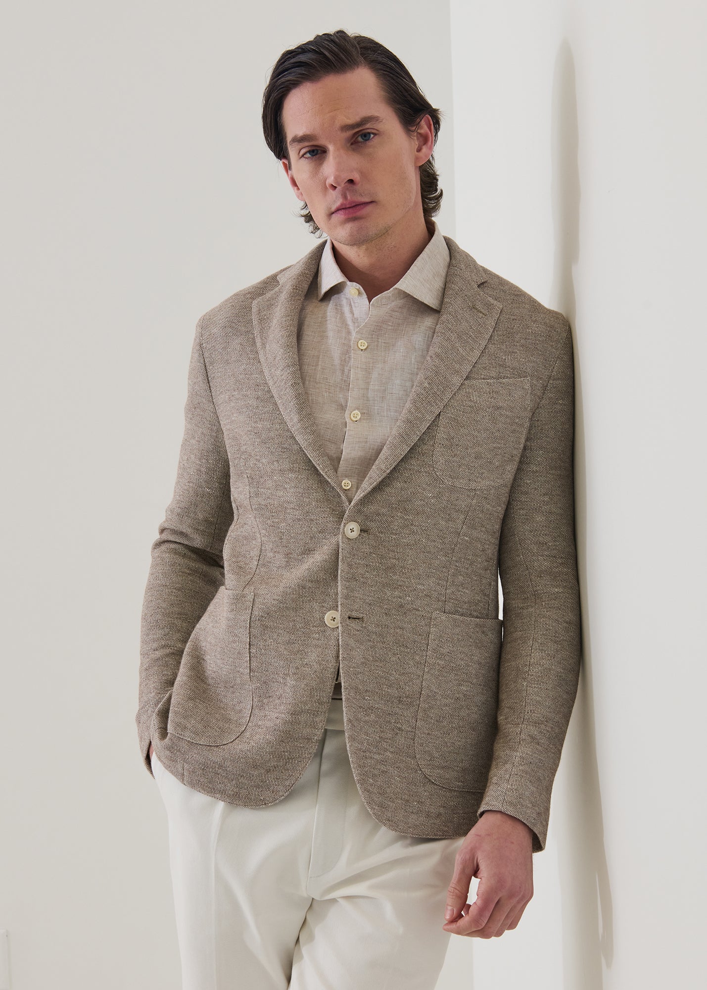 Double Face Cotton-Linen Knit Blazer - PATRICK ASSARAF