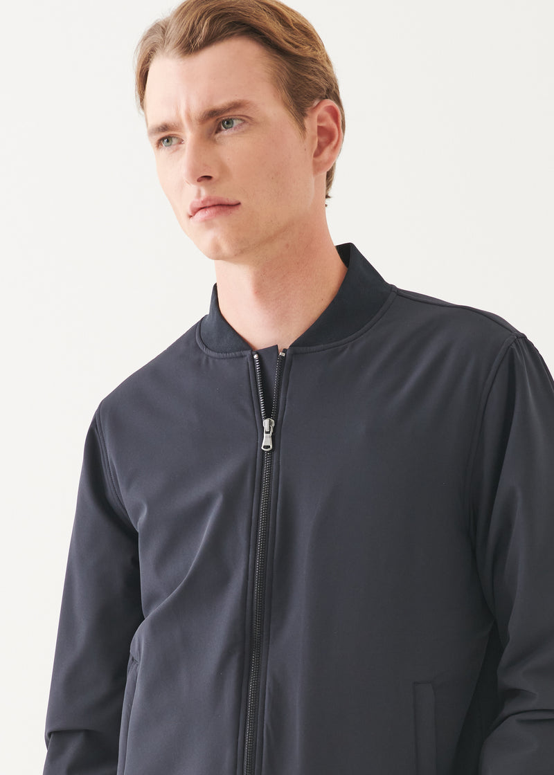 ITALIAN NYLON STRETCH PADDED BOMBER JACKET