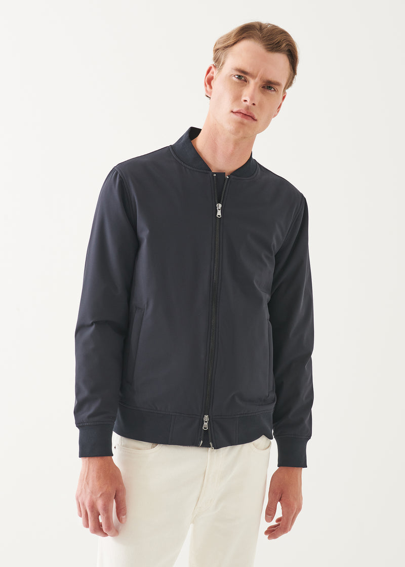 ITALIAN NYLON STRETCH PADDED BOMBER JACKET