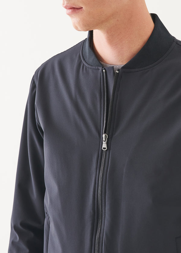 ITALIAN NYLON STRETCH PADDED BOMBER JACKET