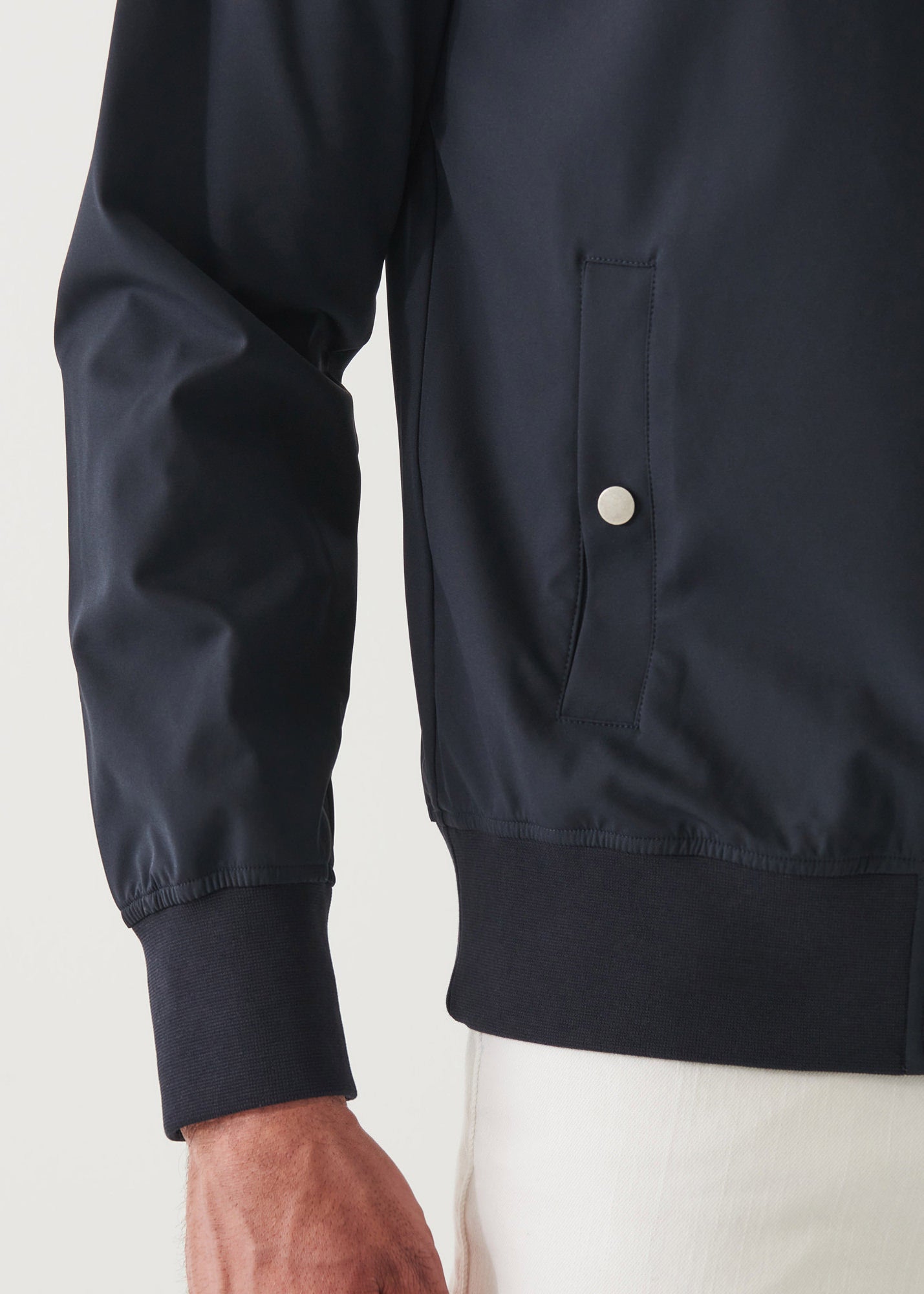 Nylon Stretch Bomber Jacket