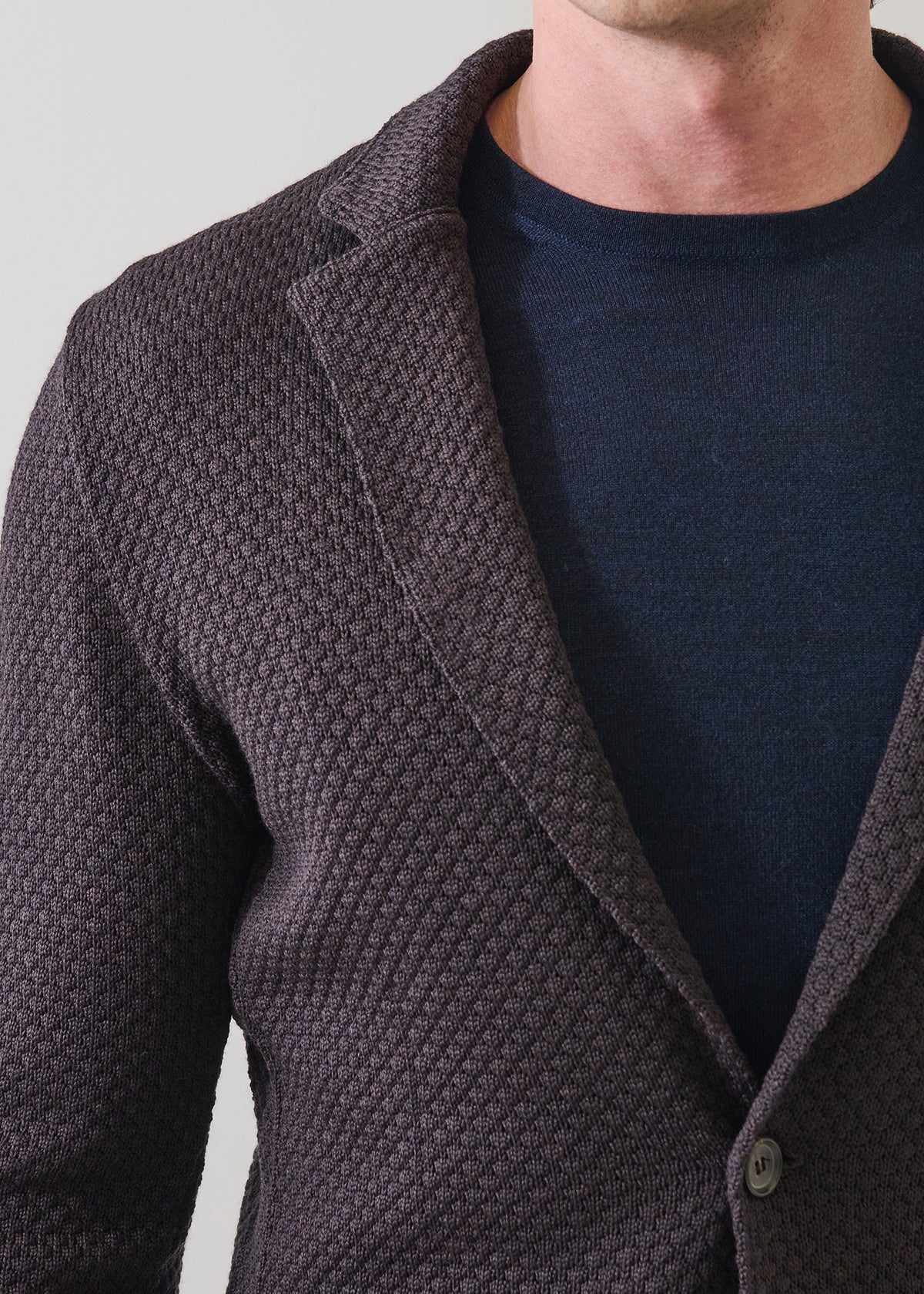 Merino Bubble Stitch Two Button Blazer - PATRICK ASSARAF