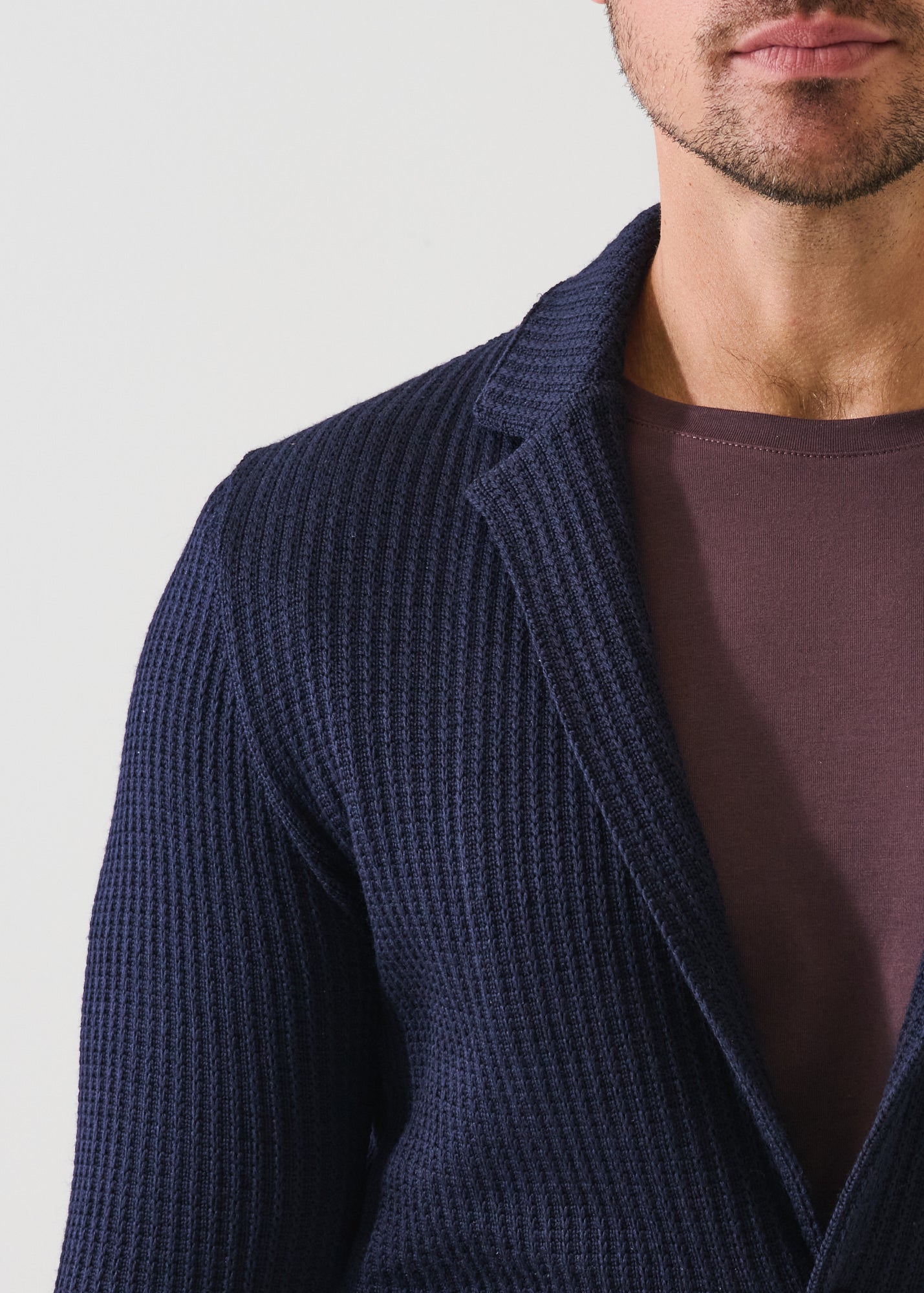 Chain Stitch Merino Two Button Blazer