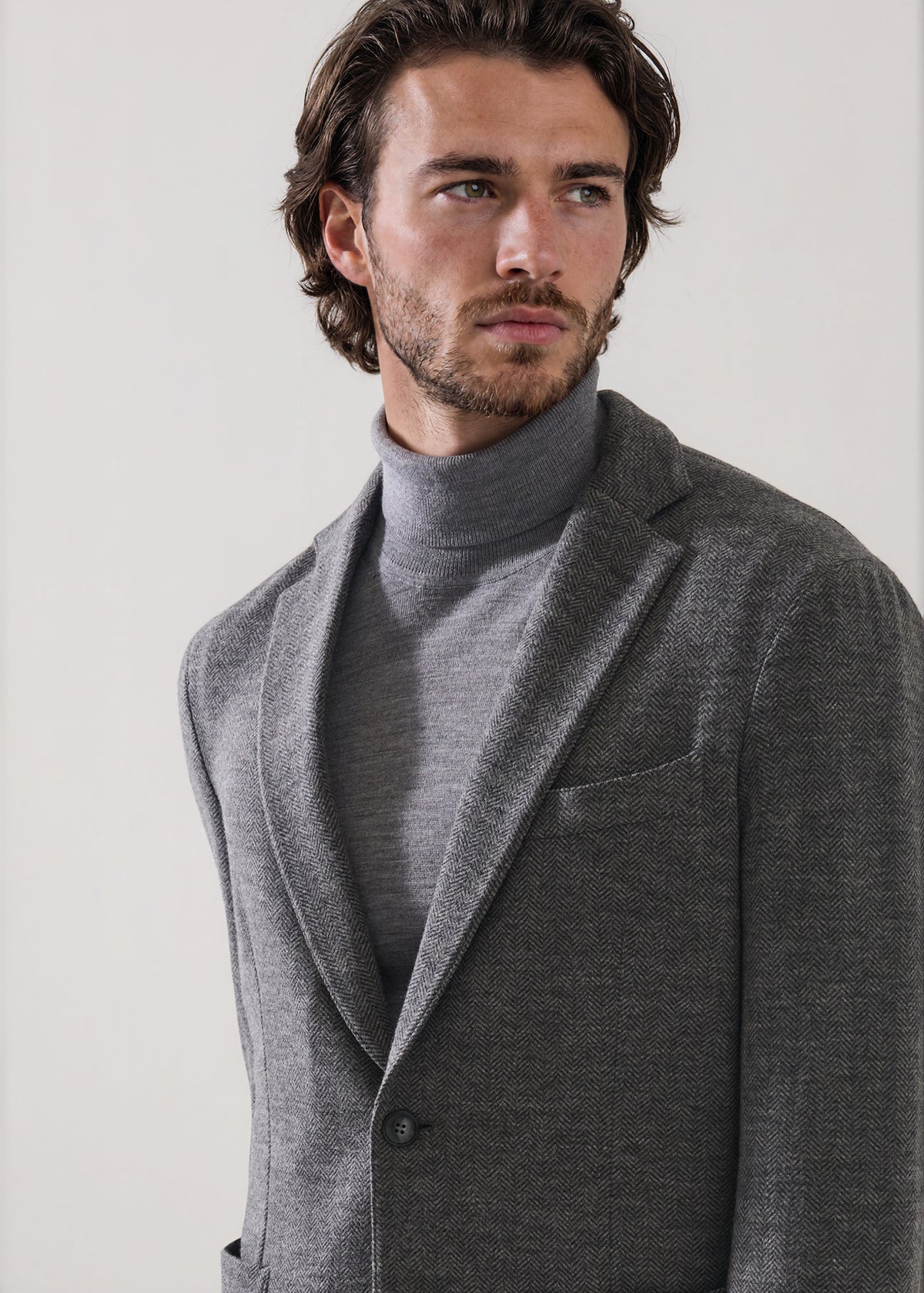 Wool Knit Herringbone Blazer - PATRICK ASSARAF