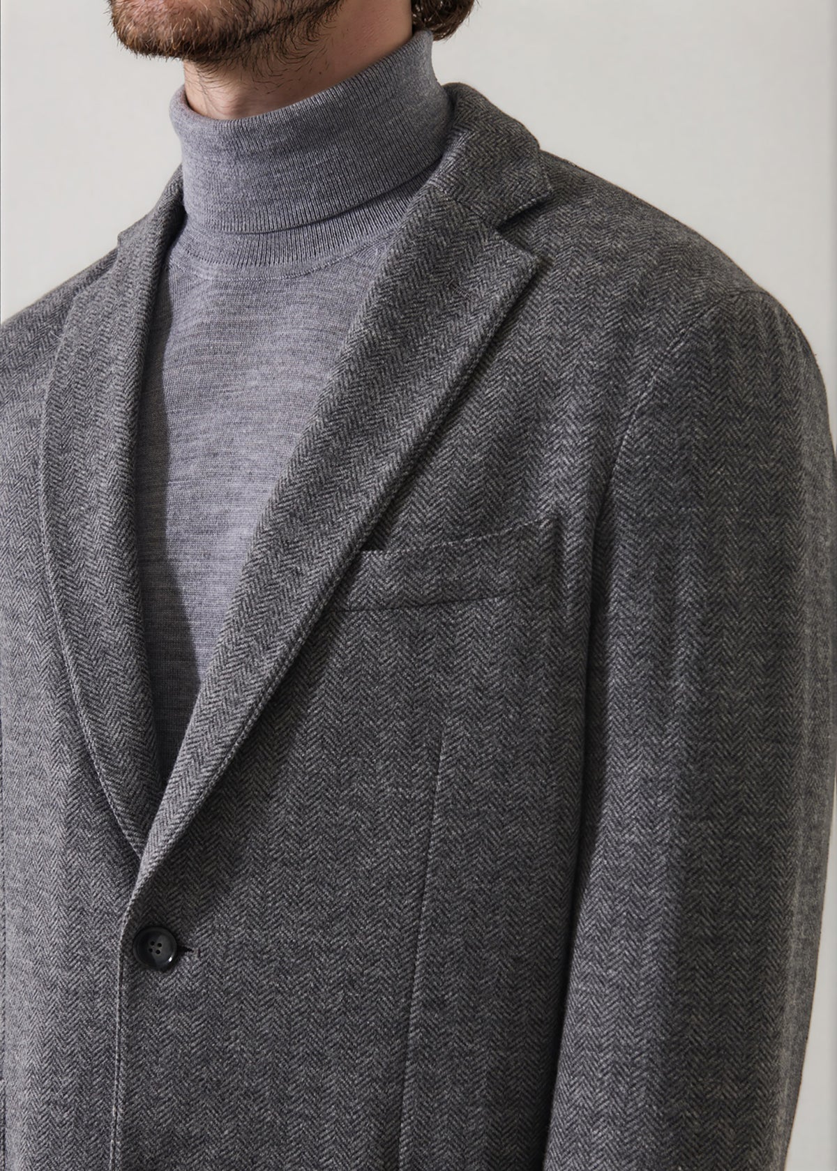 Wool Knit Herringbone Blazer - PATRICK ASSARAF