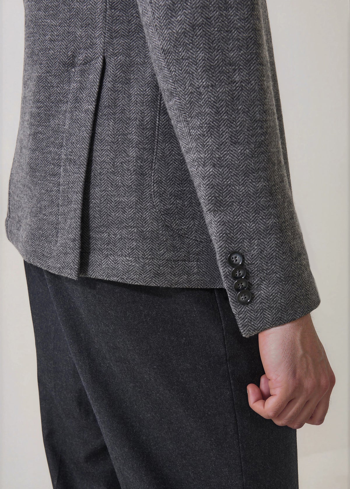 Wool Knit Herringbone Blazer - PATRICK ASSARAF