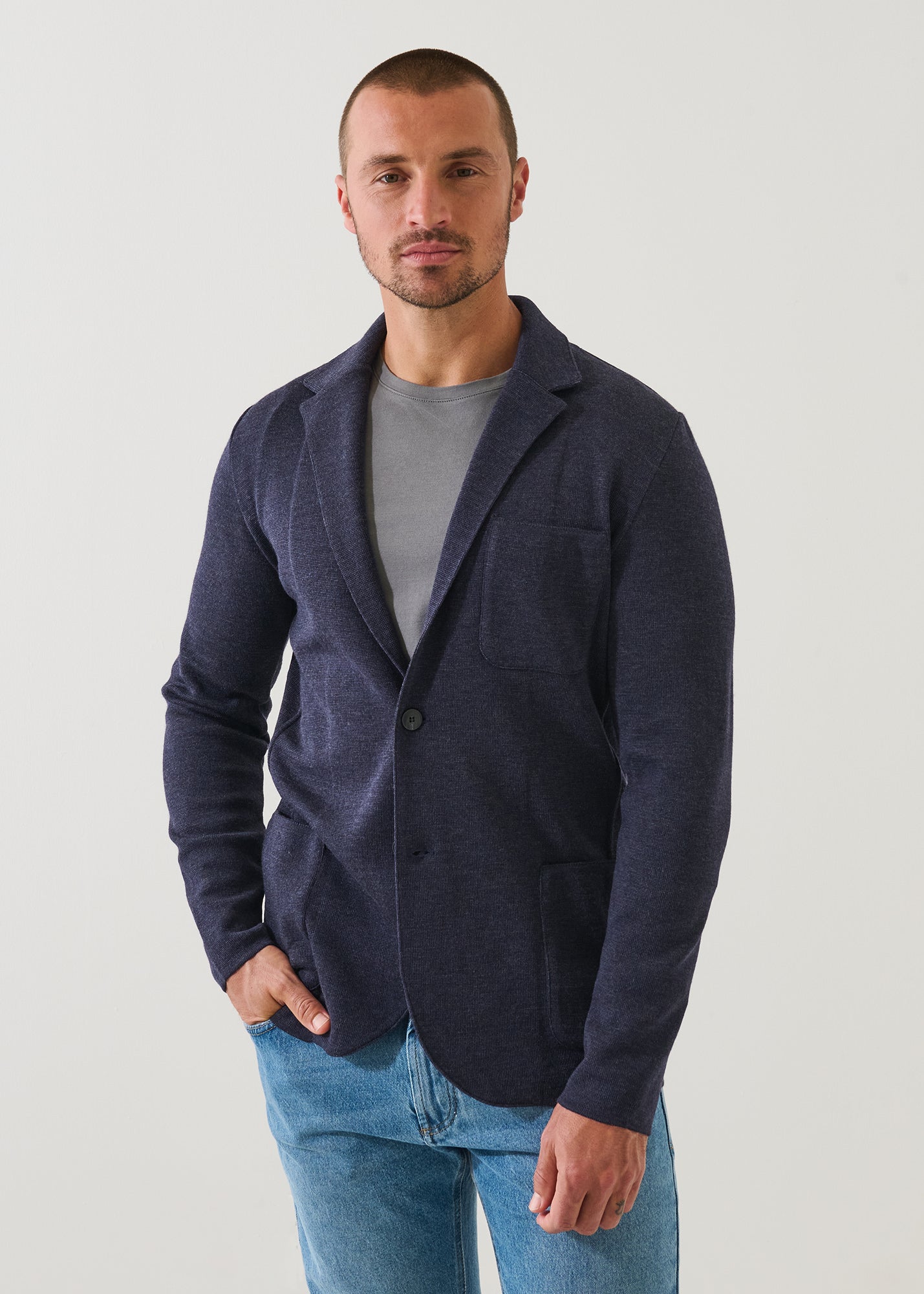 Merino Two Button Blazer