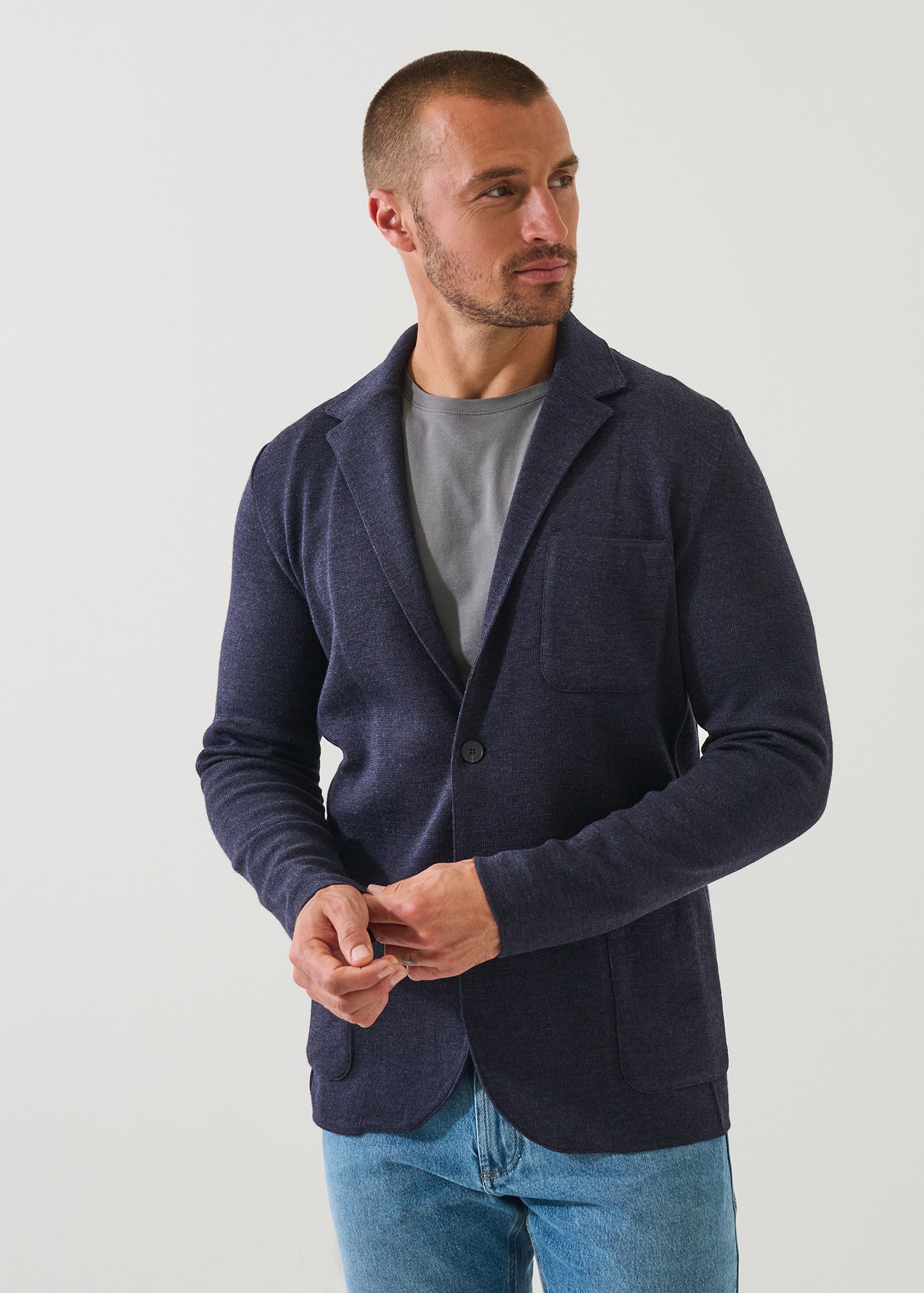 Merino Two Button Blazer