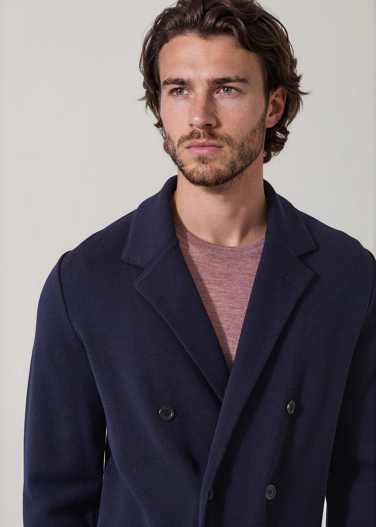 Merino Wool Milano Stitch Knit Double-Breasted Blazer - PATRICK ASSARAF