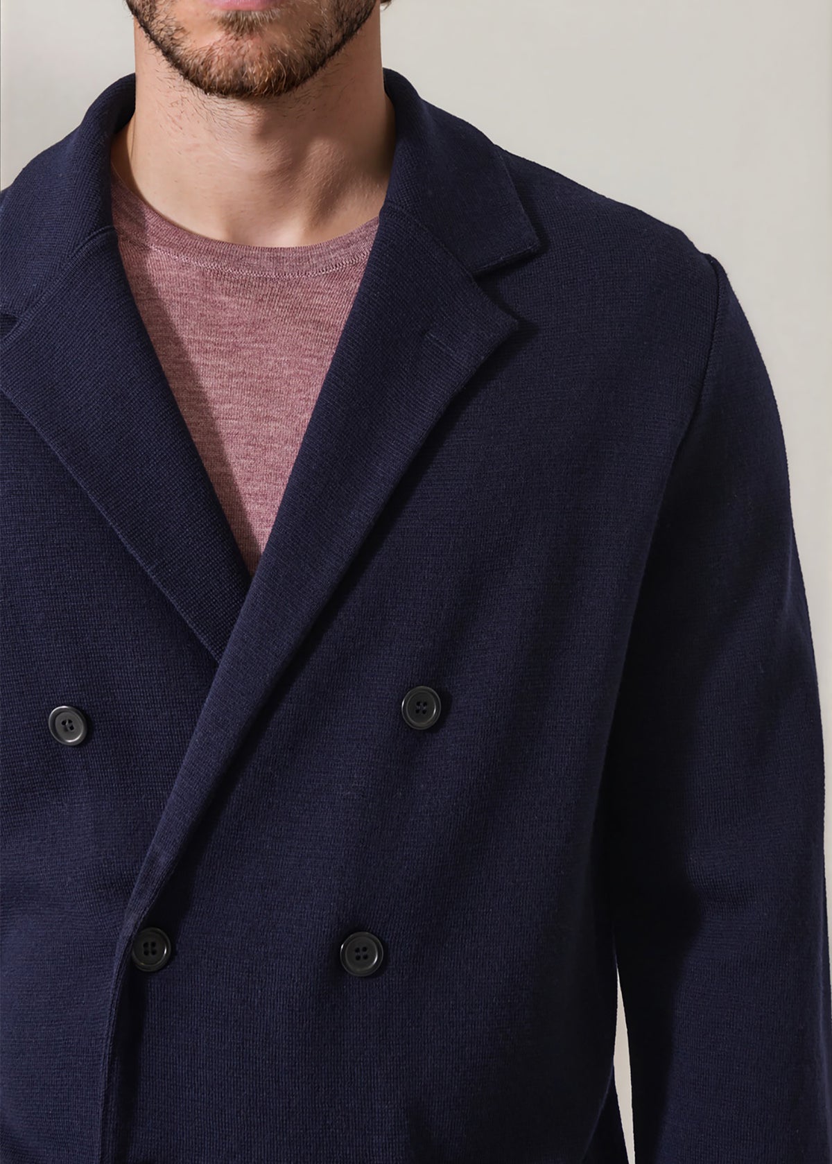 Merino Wool Milano Stitch Knit Double-Breasted Blazer - PATRICK ASSARAF