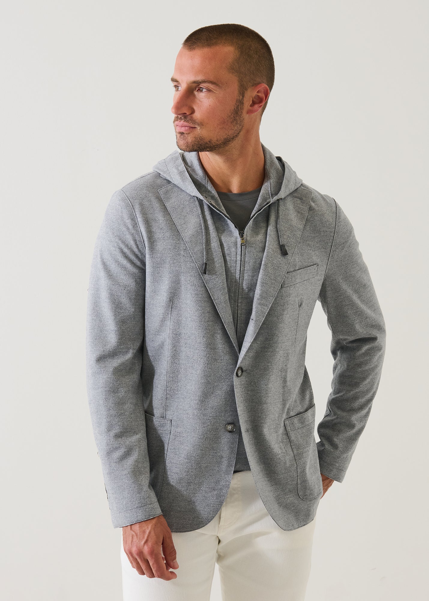 Wool Hooded Blazer